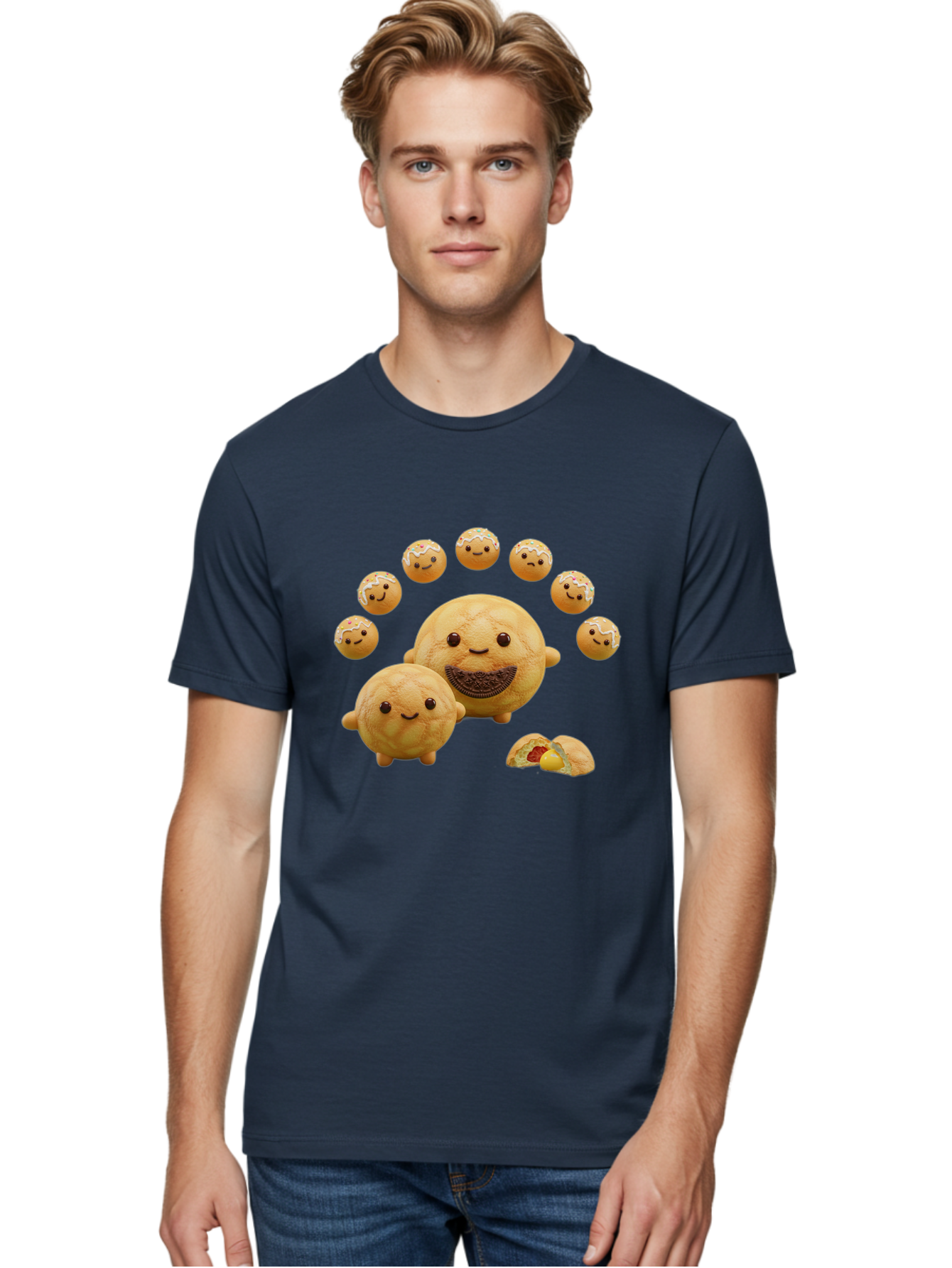 Donuts-With-Faces Men'S Graphic Tee, 100% Cotton, Comfortable Casual Summer Wear, Machine Washable, Vintage Camera, Old Camera, Antique Camera, Black Camera, Classic Photography, Photography Equipment, Nostalgic Device, Film Camera, Camera Art Bag403