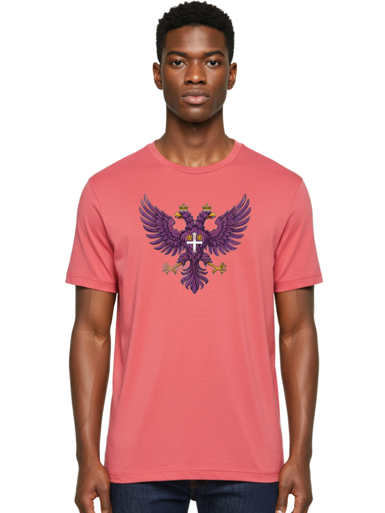 Double-Headed-Eagle-1 Men'S Graphic Tee, 100% Cotton, Comfortable Casual Summer Wear, Machine Washable, Vintage Camera, Old Camera, Antique Camera, Black Camera, Classic Photography, Photography Equipment, Nostalgic Device, Film Camera, Bag405
