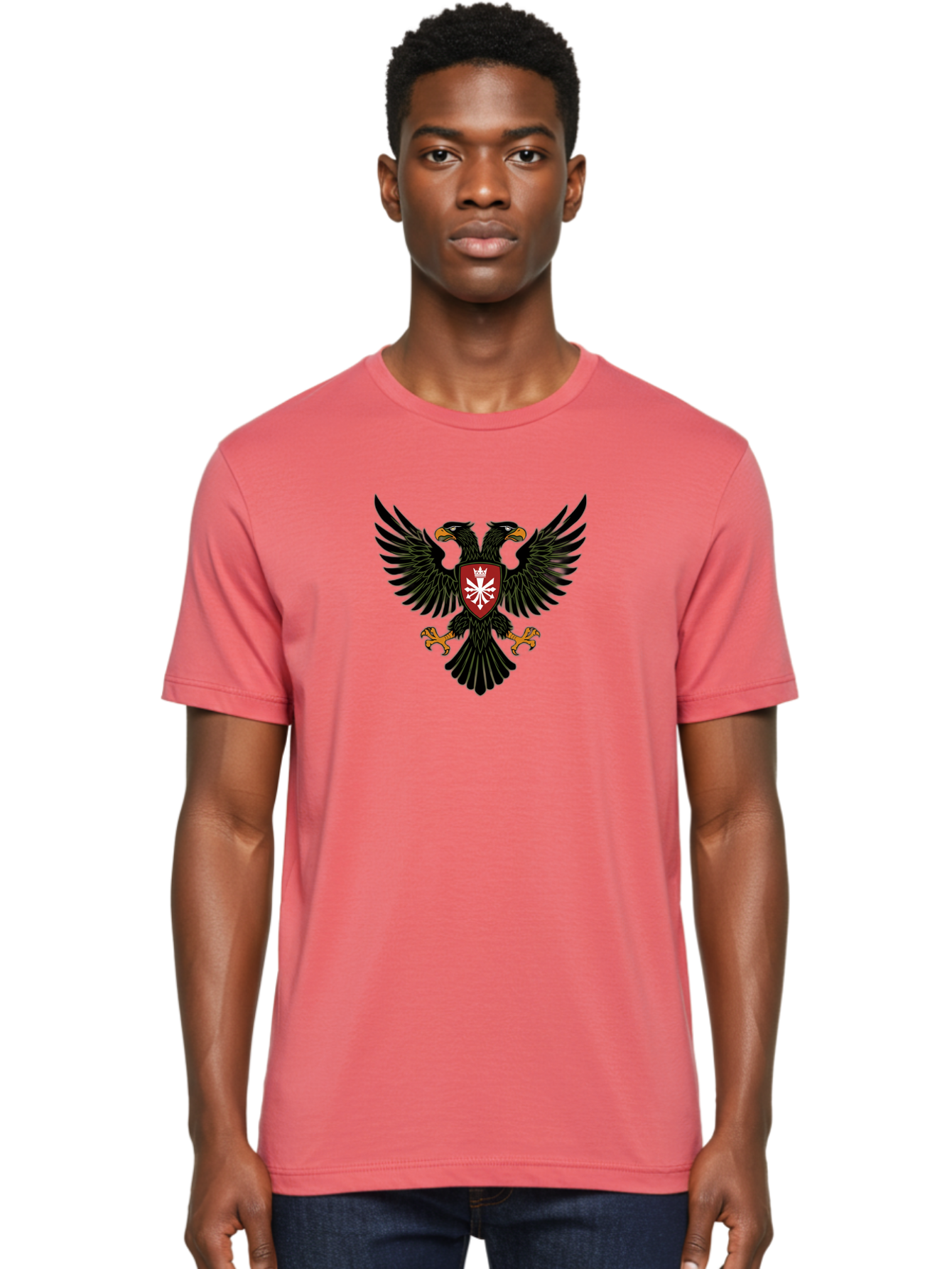 Double-Headed-Eagle-2 Men'S Graphic Tee, 100% Cotton, Comfortable Casual Summer Wear, Machine Washable, Vintage Camera, Old Camera, Antique Camera, Black Camera, Classic Photography, Photography Equipment, Nostalgic Device, Film Camera, Bag406