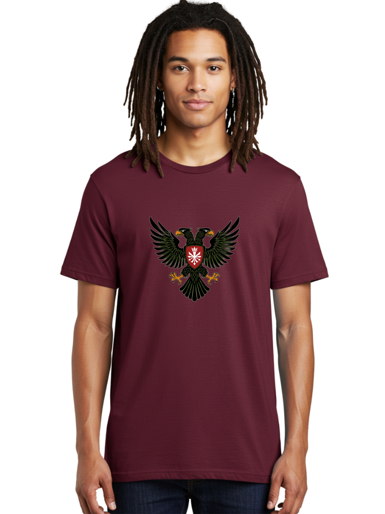 Double-Headed-Eagle-2 Men'S Graphic Tee, 100% Cotton, Comfortable Casual Summer Wear, Machine Washable, Vintage Camera, Old Camera, Antique Camera, Black Camera, Classic Photography, Photography Equipment, Nostalgic Device, Film Camera, Bag406