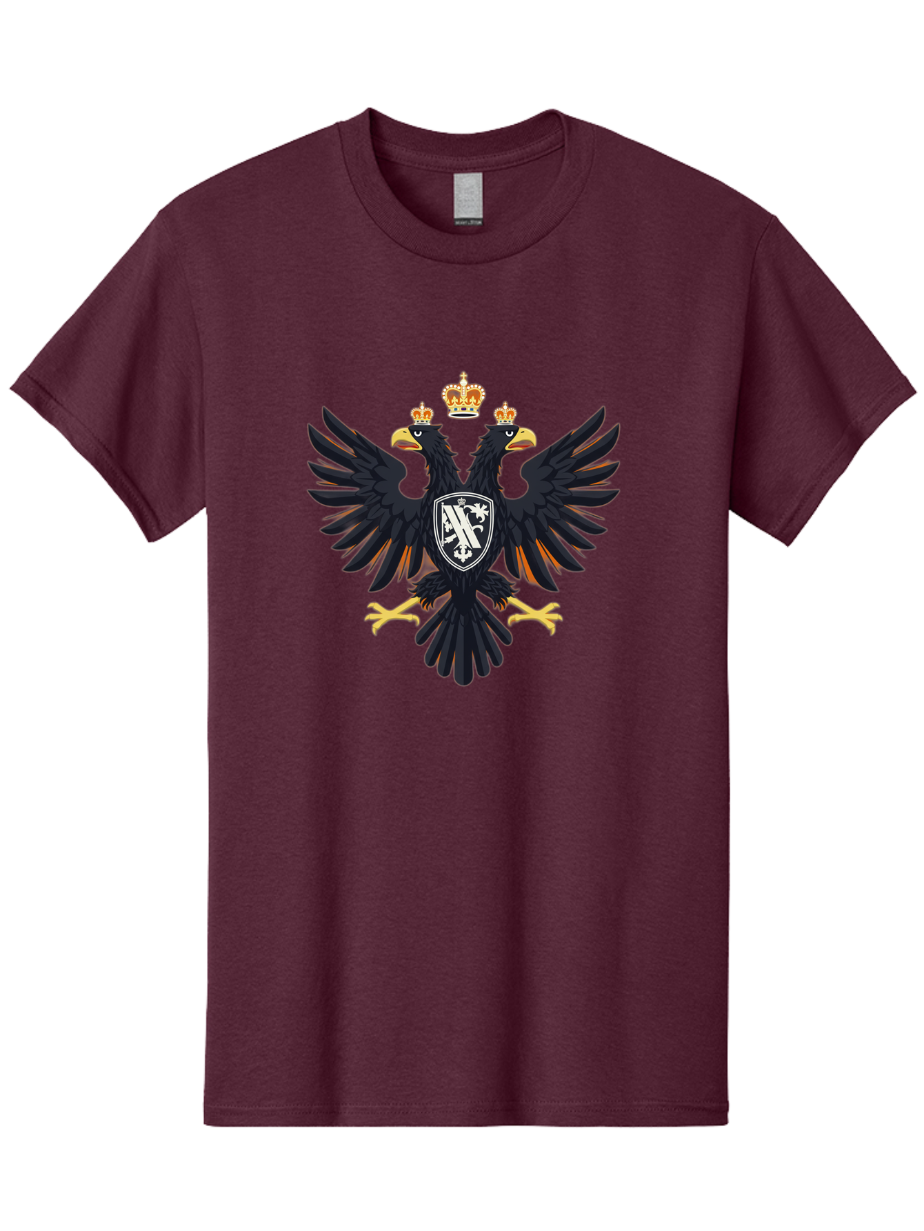 Double-Headed-Eagle-Coat-Of-Arms-1 Men'S Graphic Tee, 100% Cotton, Comfortable Casual Summer Wear, Machine Washable, Vintage Camera, Old Camera, Antique Camera, Black Camera, Classic Photography, Photography Equipment, Nostalgic Device, Bag408