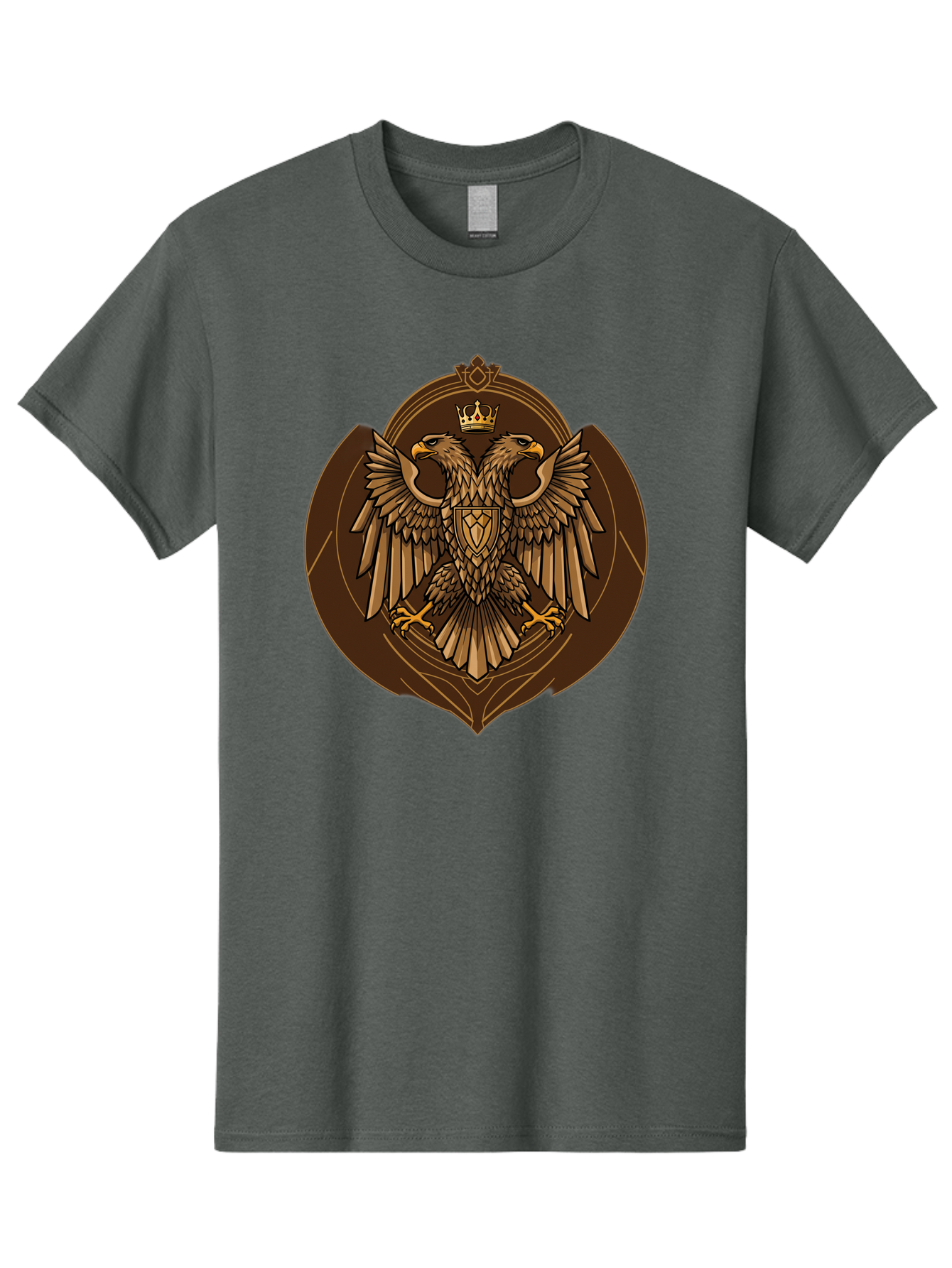 Double-Headed-Eagle-Crest Men'S Graphic Tee, 100% Cotton, Comfortable Casual Summer Wear, Machine Washable, Vintage Camera, Old Camera, Antique Camera, Black Camera, Classic Photography, Photography Equipment, Nostalgic Device, Film Camera, Bag410