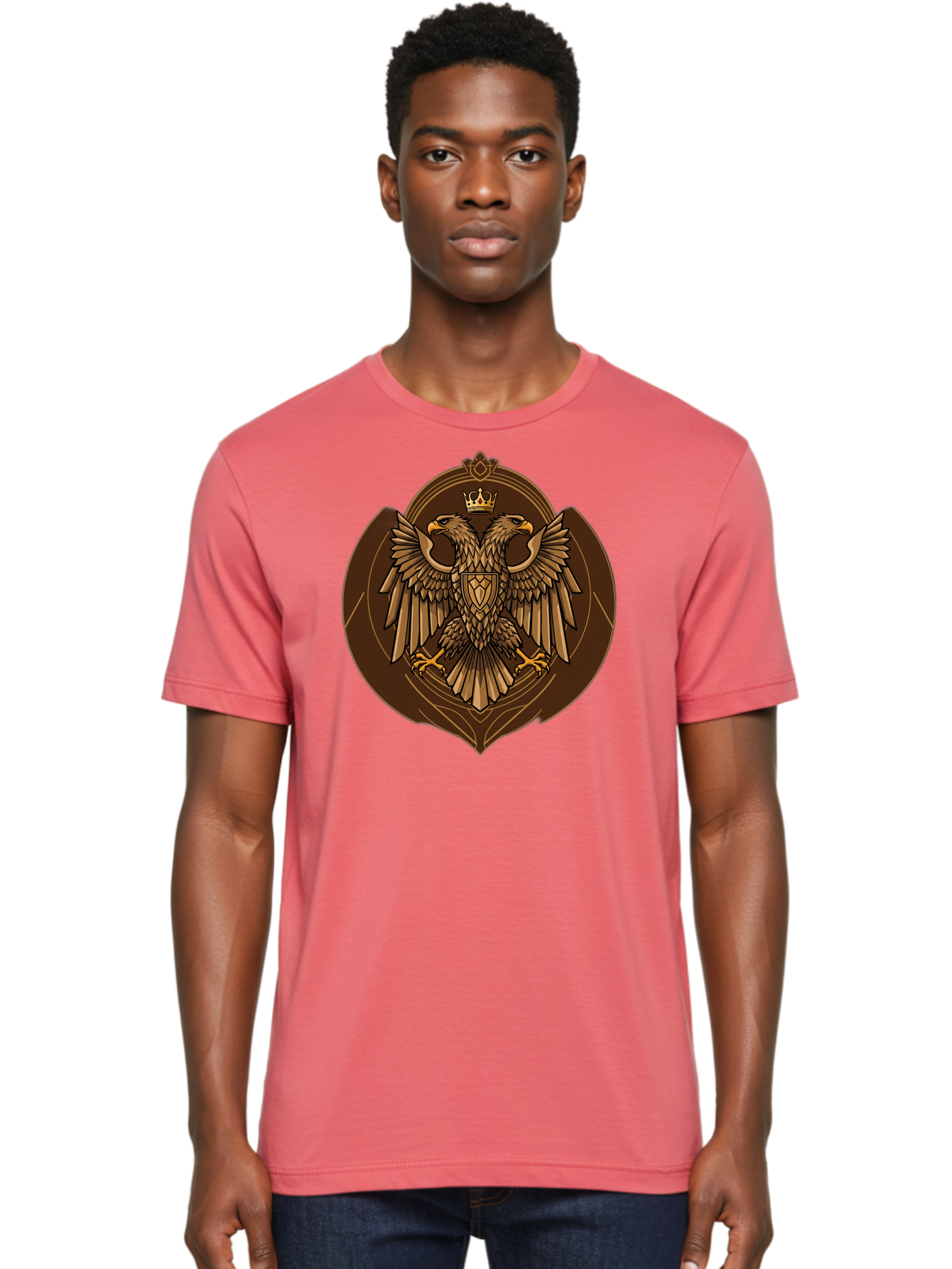 Double-Headed-Eagle-Crest Men'S Graphic Tee, 100% Cotton, Comfortable Casual Summer Wear, Machine Washable, Vintage Camera, Old Camera, Antique Camera, Black Camera, Classic Photography, Photography Equipment, Nostalgic Device, Film Camera, Bag410