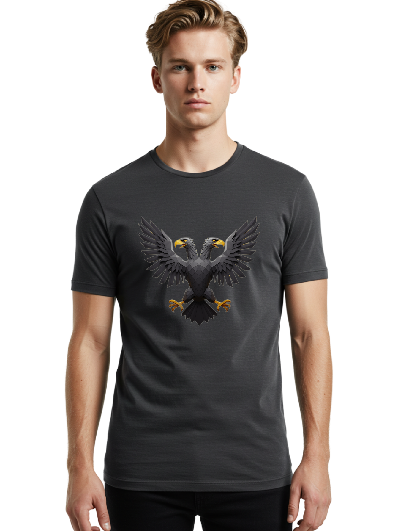 Double-Headed-Eagle Men'S Graphic Tee, 100% Cotton, Comfortable Casual Summer Wear, Machine Washable, Vintage Camera, Old Camera, Antique Camera, Black Camera, Classic Photography, Photography Equipment, Nostalgic Device, Film Camera, Bag411