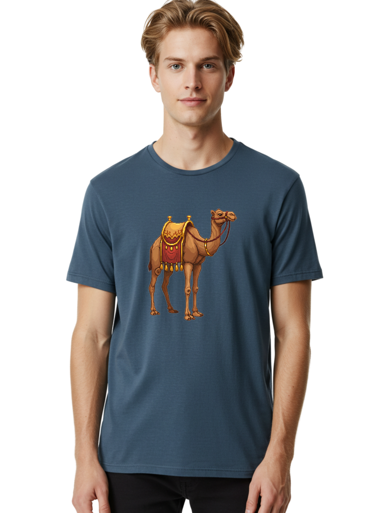 Dromedary-Camel Men'S Graphic Tee, 100% Cotton, Comfortable Casual Summer Wear, Machine Washable, Vintage Camera, Old Camera, Antique Camera, Black Camera, Classic Photography, Photography Equipment, Nostalgic Device, Film Camera, Camera Art Bag417