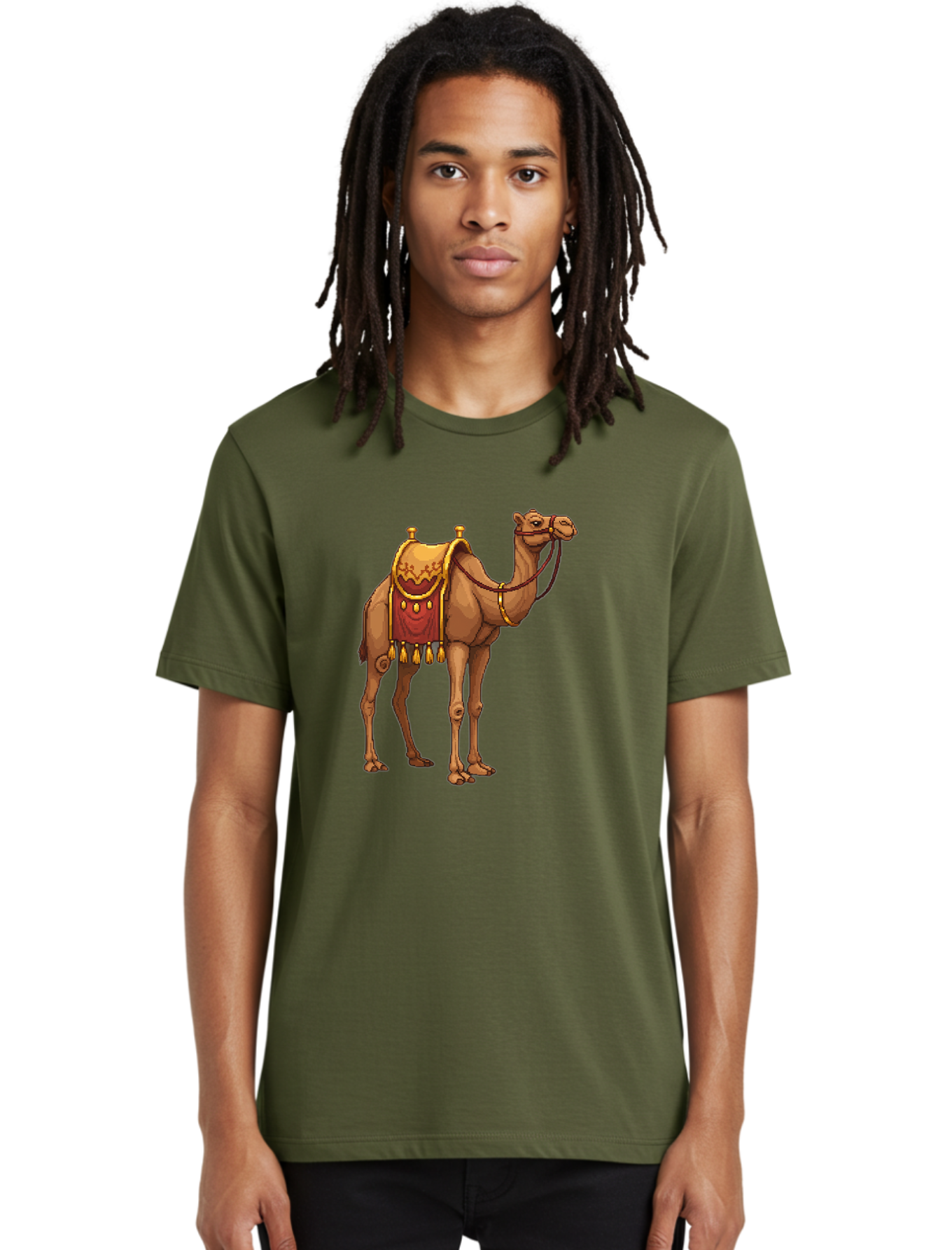 Dromedary-Camel Men'S Graphic Tee, 100% Cotton, Comfortable Casual Summer Wear, Machine Washable, Vintage Camera, Old Camera, Antique Camera, Black Camera, Classic Photography, Photography Equipment, Nostalgic Device, Film Camera, Camera Art Bag417