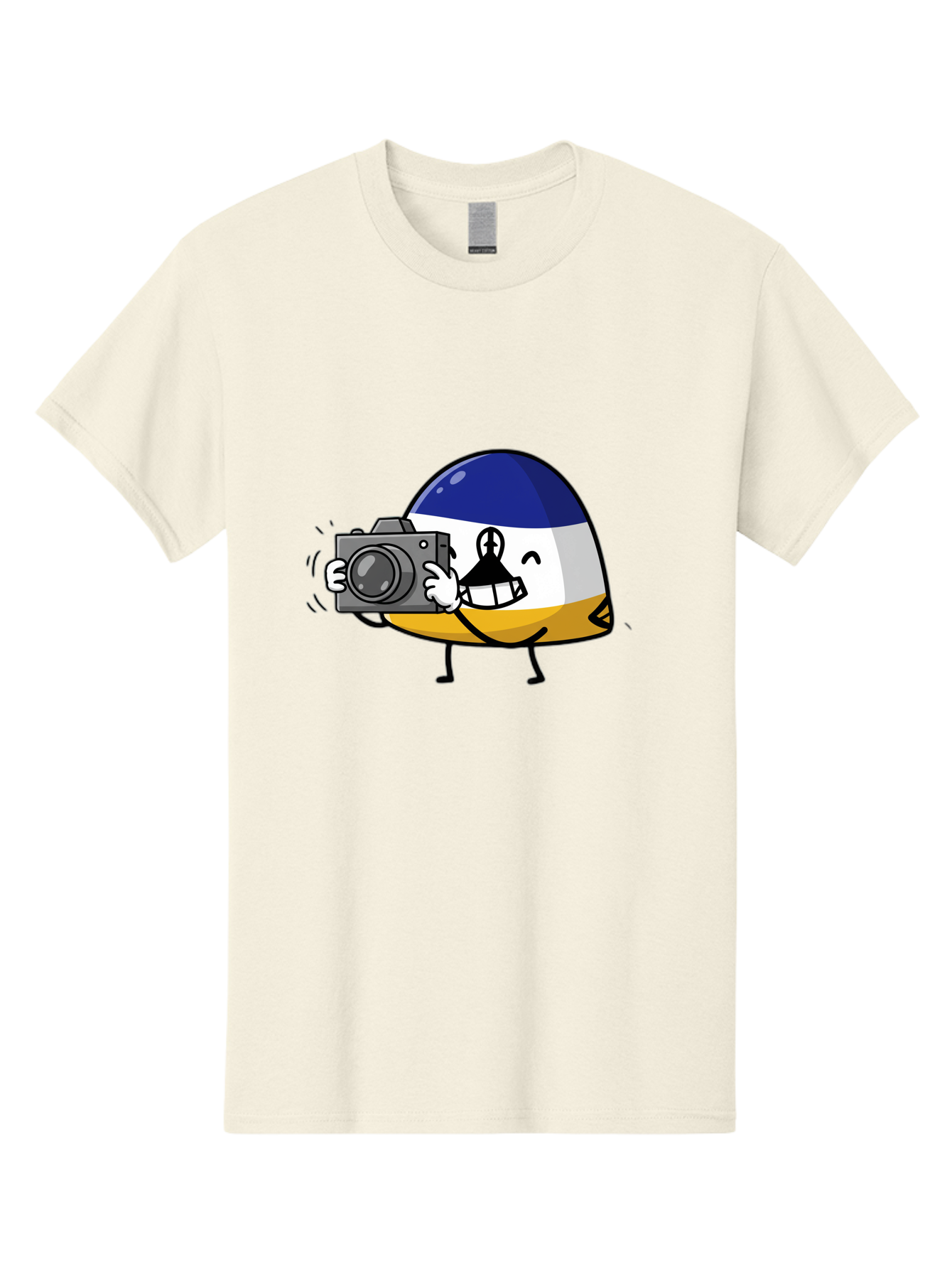 Egg-With-Camera Men'S Graphic Tee, 100% Cotton, Comfortable Casual Summer Wear, Machine Washable, Vintage Camera, Old Camera, Antique Camera, Black Camera, Classic Photography, Photography Equipment, Nostalgic Device, Film Camera, Camera Art Bag422