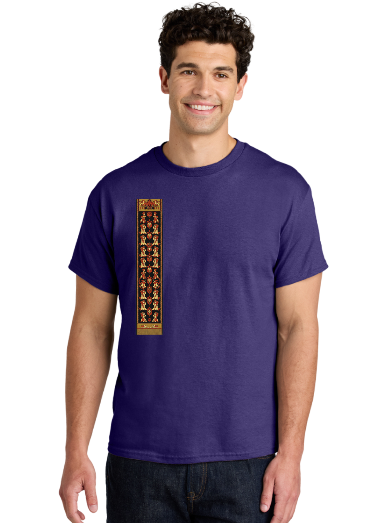 Egyptian-Hieroglyphic-Border Men'S Graphic Tee, 100% Cotton, Comfortable Casual Summer Wear, Machine Washable, Vintage Camera, Old Camera, Antique Camera, Black Camera, Classic Photography, Photography Equipment, Nostalgic Device, Film Camera, Bag423