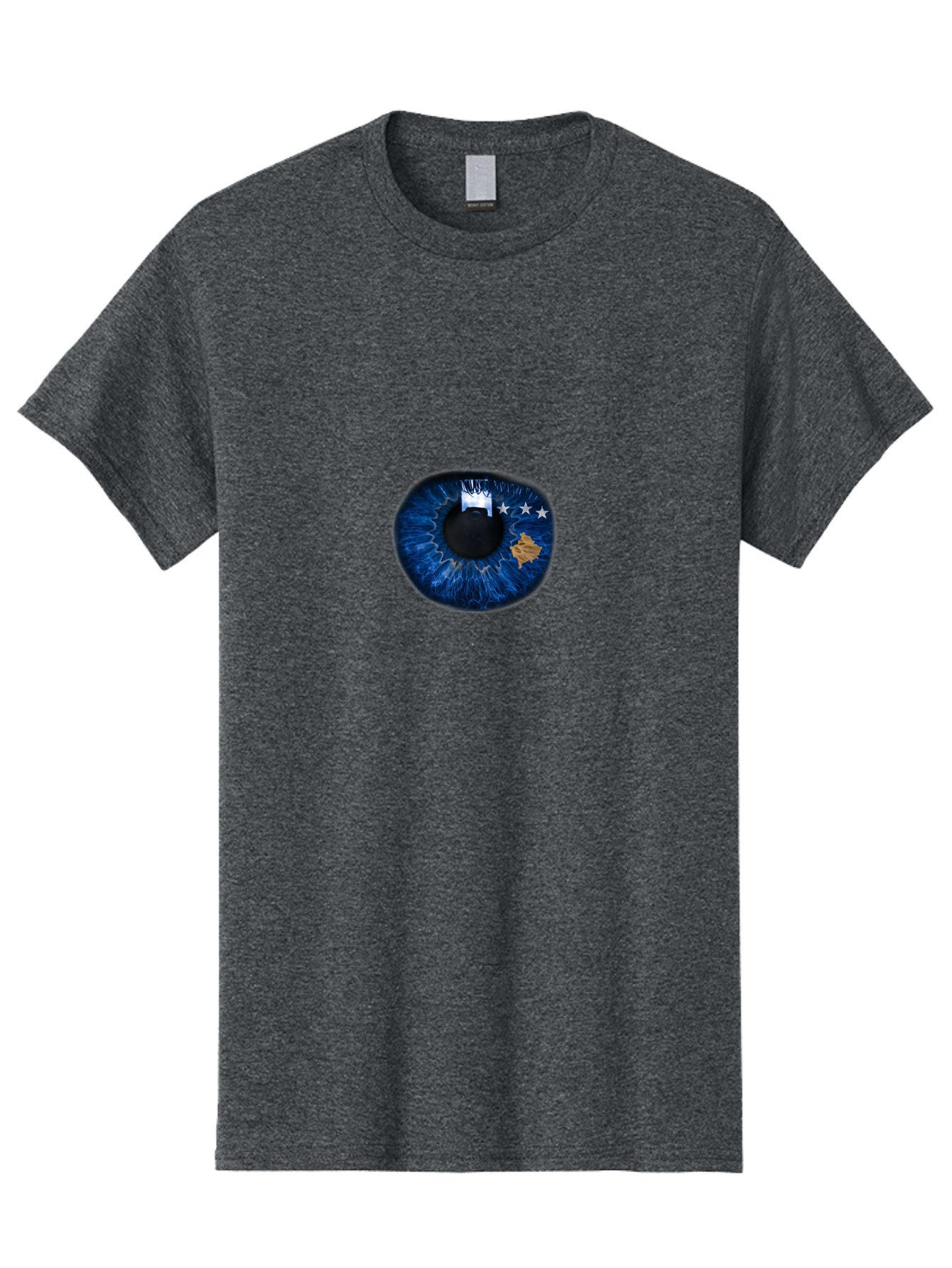 Eye-With-Eu-Flag Men'S Graphic Tee, 100% Cotton, Comfortable Casual Summer Wear, Machine Washable, Vintage Camera, Old Camera, Antique Camera, Black Camera, Classic Photography, Photography Equipment, Nostalgic Device, Film Camera, Camera Art Bag429
