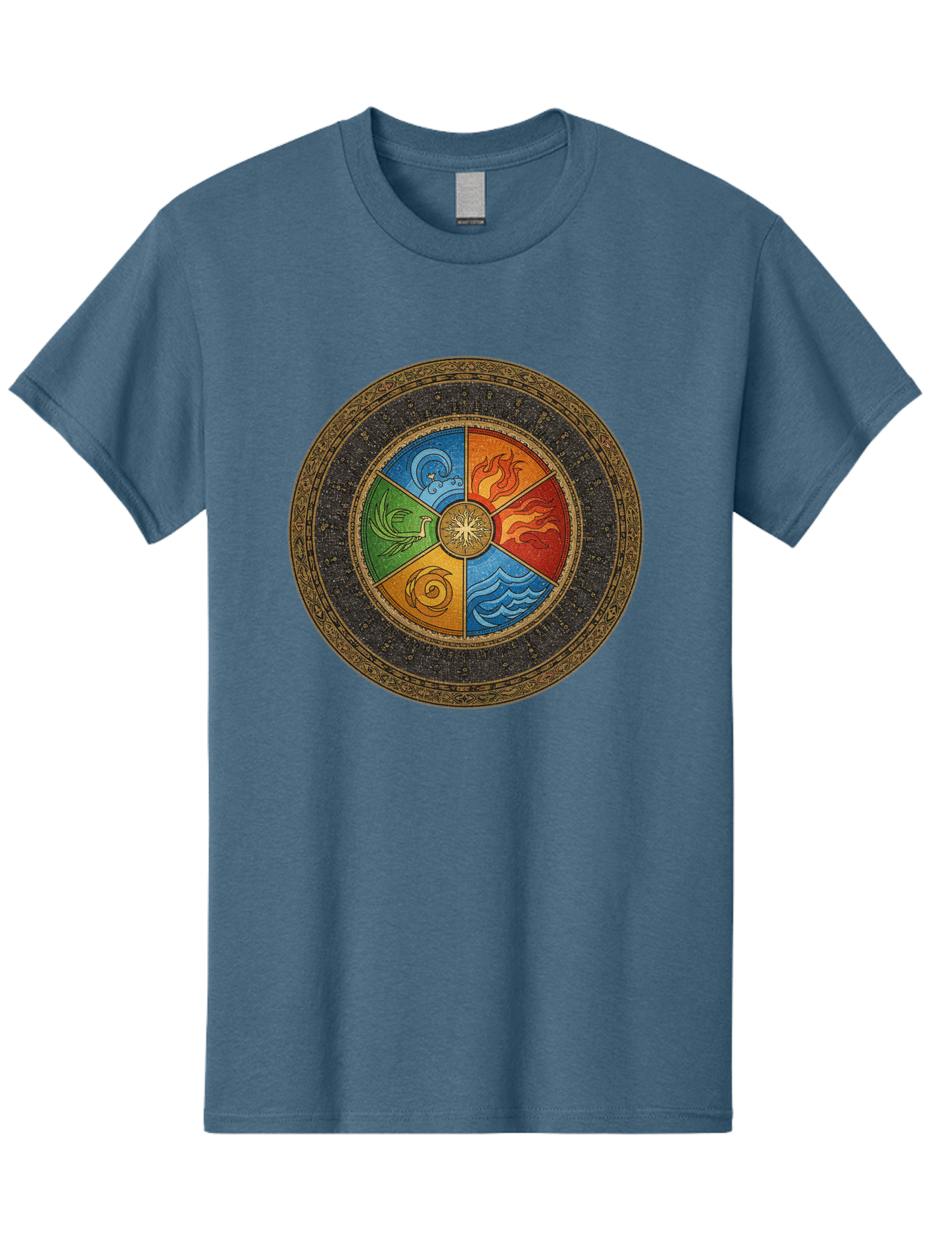 Five-Elements-Circle Men'S Graphic Tee, 100% Cotton, Comfortable Casual Summer Wear, Machine Washable, Vintage Camera, Old Camera, Antique Camera, Black Camera, Classic Photography, Photography Equipment, Nostalgic Device, Film Camera, Bag442