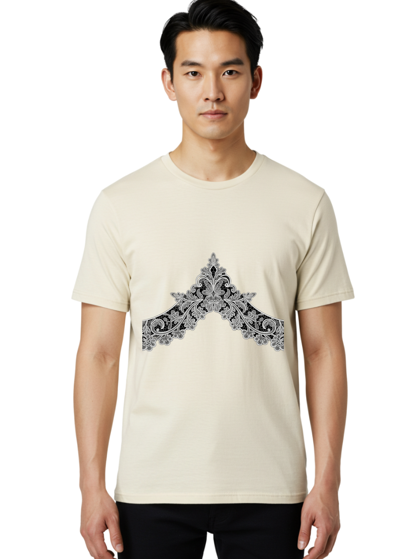 Fleur-De-Lis-Ornament Men'S Graphic Tee, 100% Cotton, Comfortable Casual Summer Wear, Machine Washable, Vintage Camera, Old Camera, Antique Camera, Black Camera, Classic Photography, Photography Equipment, Nostalgic Device, Film Camera, Bag445