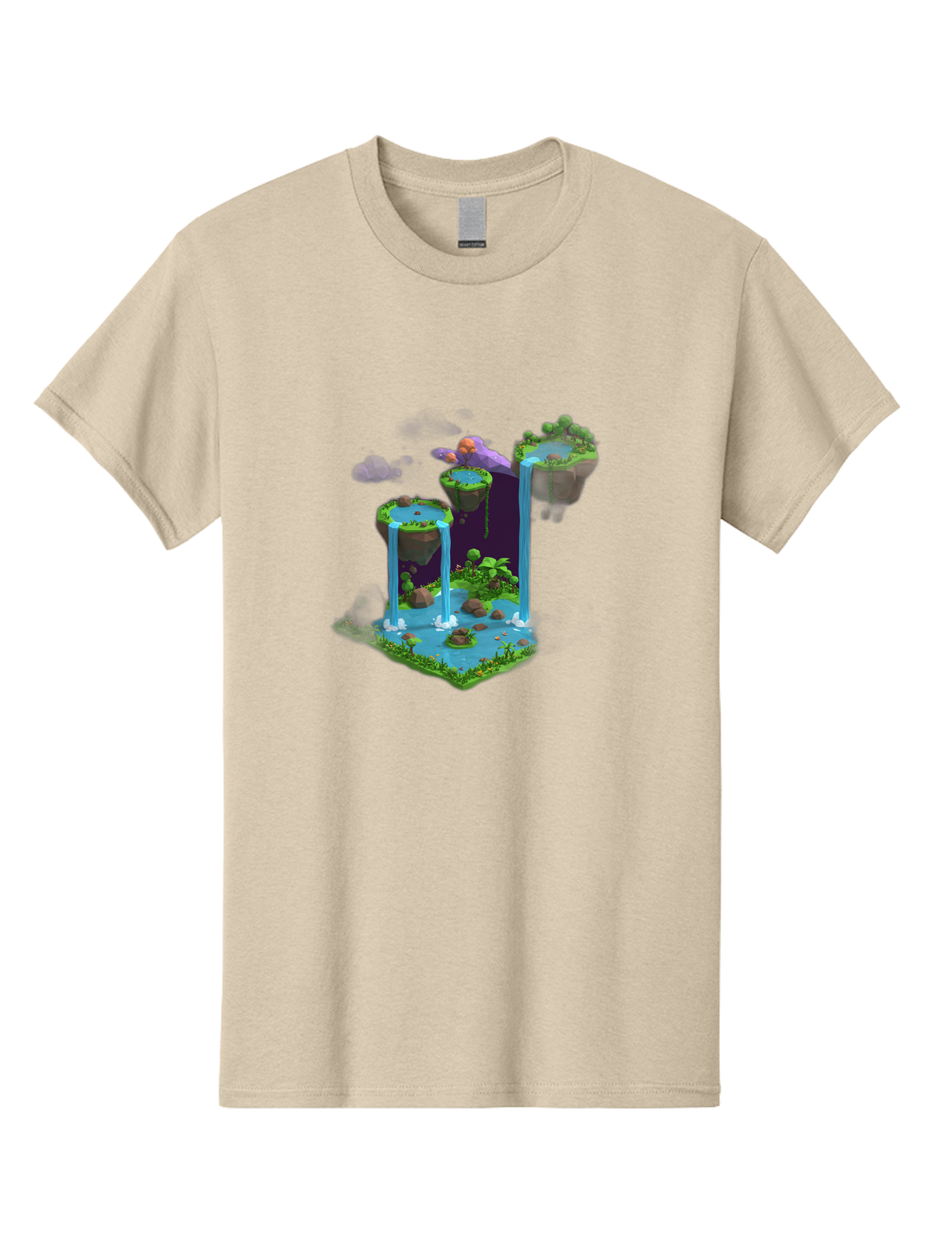 Floating-Islands-Waterfall Men'S Graphic Tee, 100% Cotton, Comfortable Casual Summer Wear, Machine Washable, Vintage Camera, Old Camera, Antique Camera, Black Camera, Classic Photography, Photography Equipment, Nostalgic Device, Film Camera, Bag449