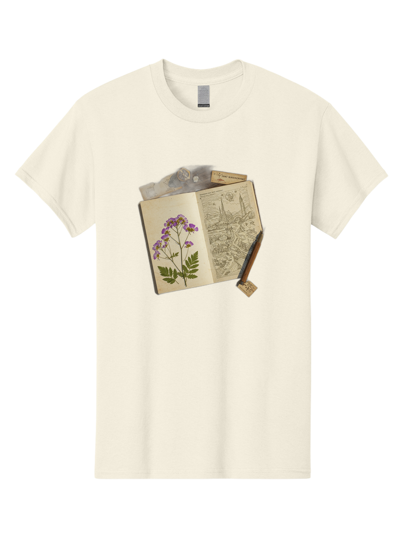 Flora-Illustration-Book Men'S Graphic Tee, 100% Cotton, Comfortable Casual Summer Wear, Machine Washable, Vintage Camera, Old Camera, Antique Camera, Black Camera, Classic Photography, Photography Equipment, Nostalgic Device, Film Camera, Bag455