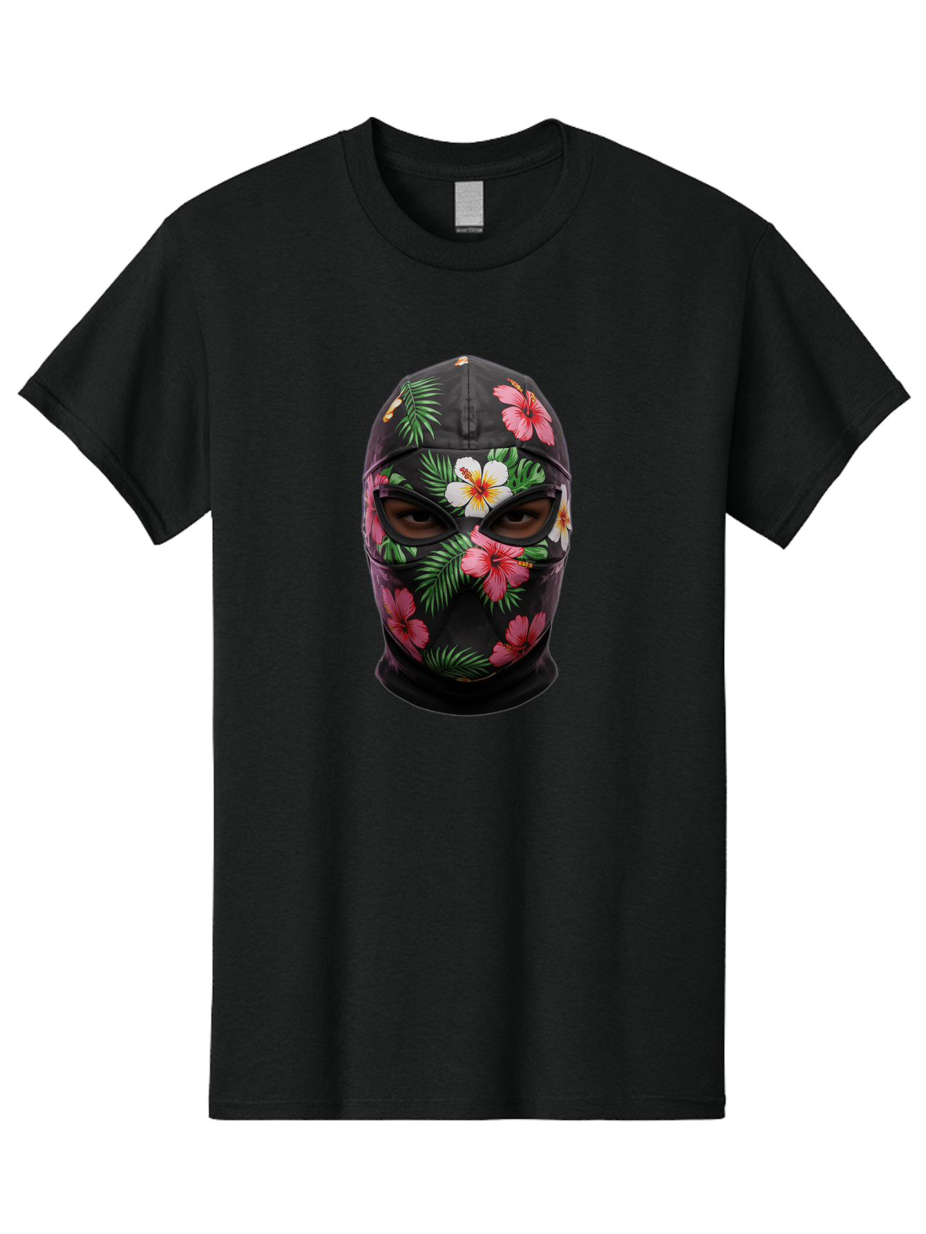 Floral-Balaclava-Mask Men'S Graphic Tee, 100% Cotton, Comfortable Casual Summer Wear, Machine Washable, Vintage Camera, Old Camera, Antique Camera, Black Camera, Classic Photography, Photography Equipment, Nostalgic Device, Film Camera, Bag456