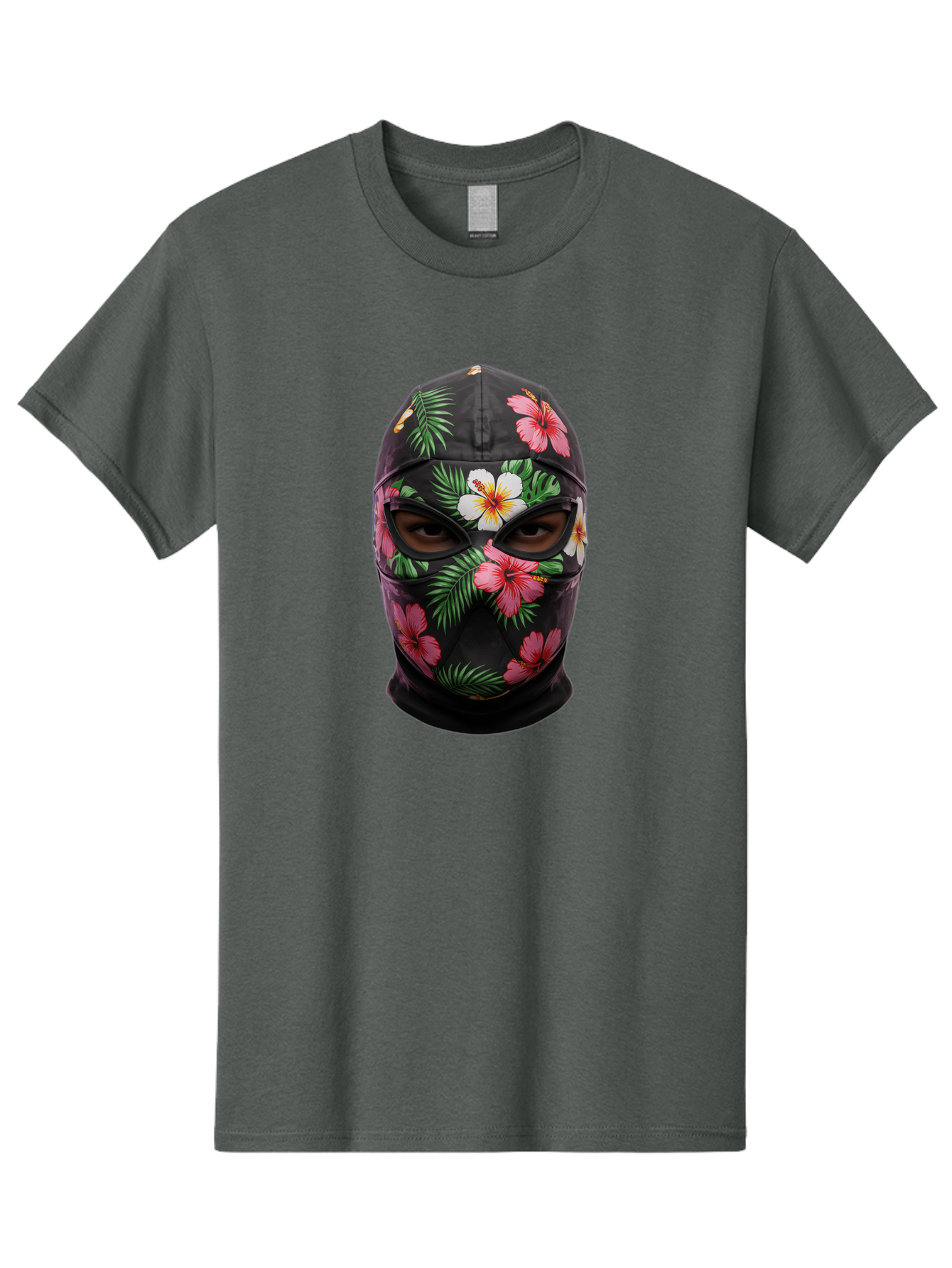 Floral-Balaclava-Mask Men'S Graphic Tee, 100% Cotton, Comfortable Casual Summer Wear, Machine Washable, Vintage Camera, Old Camera, Antique Camera, Black Camera, Classic Photography, Photography Equipment, Nostalgic Device, Film Camera, Bag456
