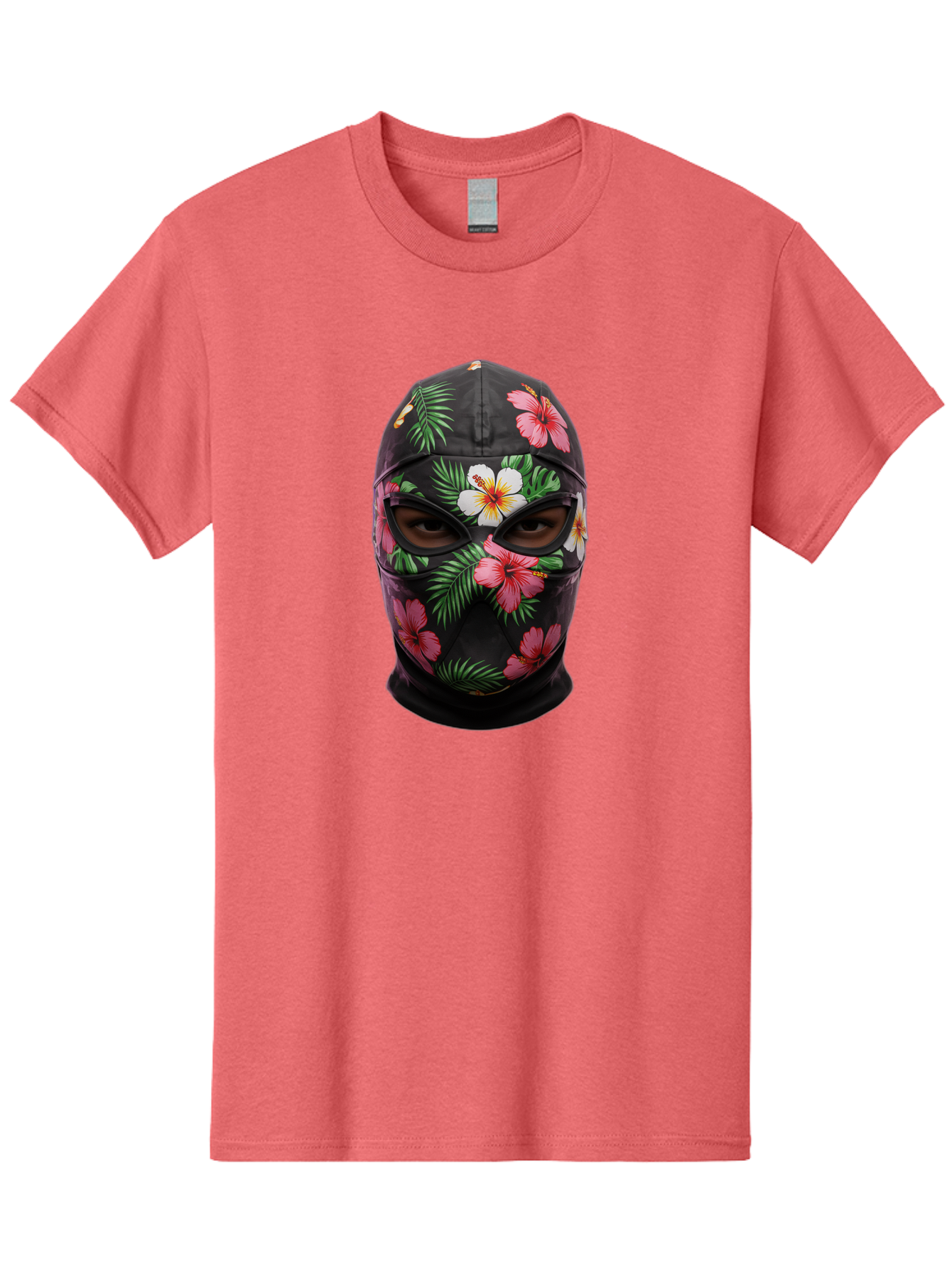 Floral-Balaclava-Mask Men'S Graphic Tee, 100% Cotton, Comfortable Casual Summer Wear, Machine Washable, Vintage Camera, Old Camera, Antique Camera, Black Camera, Classic Photography, Photography Equipment, Nostalgic Device, Film Camera, Bag456