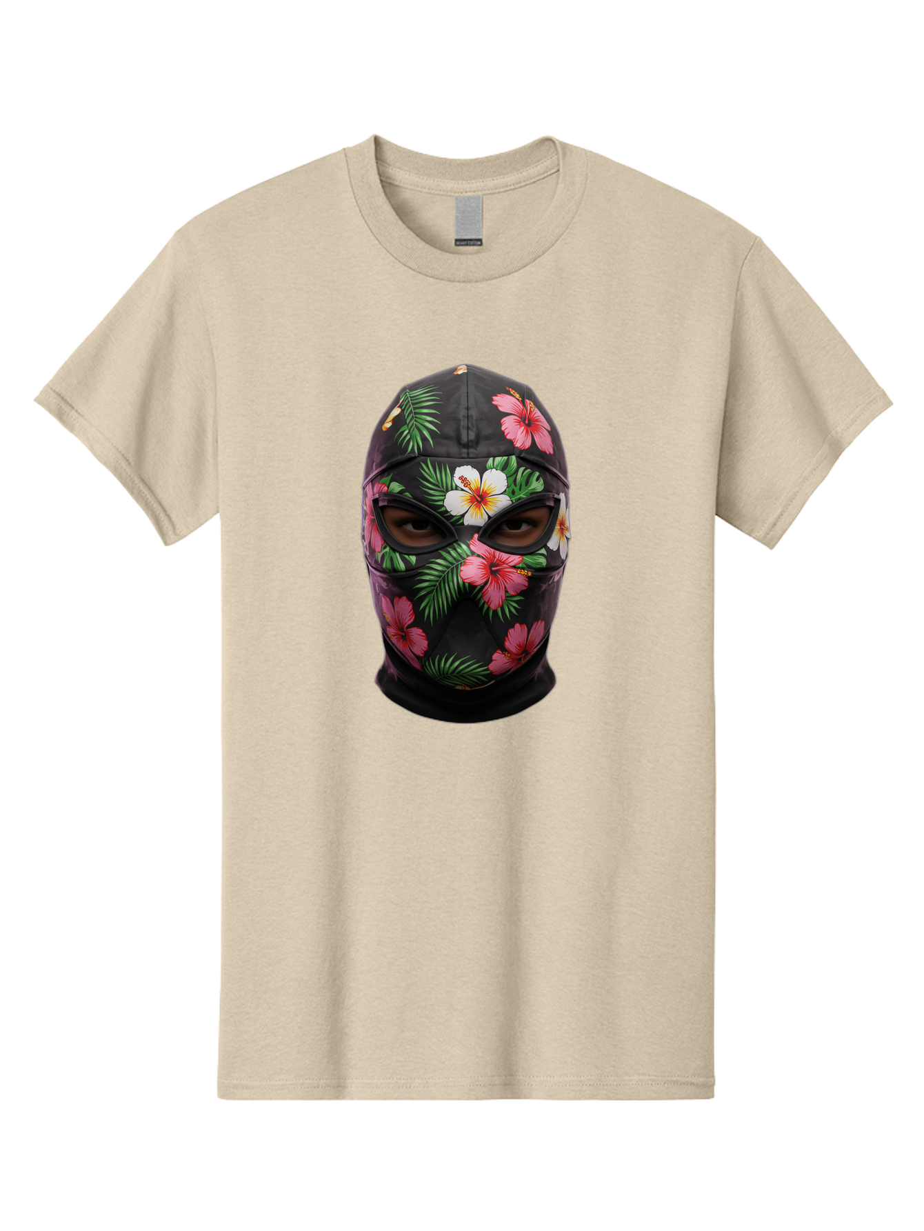 Floral-Balaclava-Mask Men'S Graphic Tee, 100% Cotton, Comfortable Casual Summer Wear, Machine Washable, Vintage Camera, Old Camera, Antique Camera, Black Camera, Classic Photography, Photography Equipment, Nostalgic Device, Film Camera, Bag456