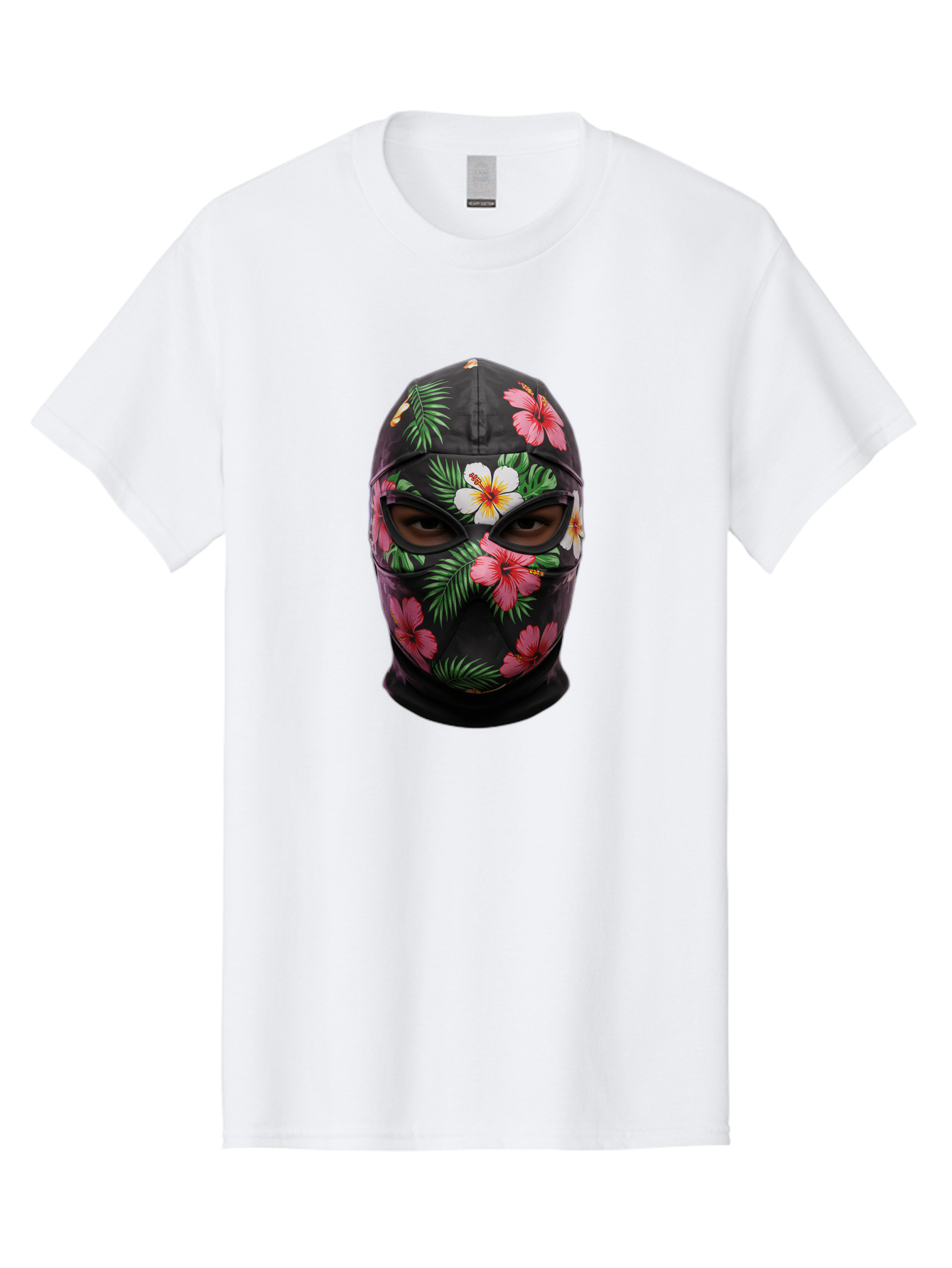 Floral-Balaclava-Mask Men'S Graphic Tee, 100% Cotton, Comfortable Casual Summer Wear, Machine Washable, Vintage Camera, Old Camera, Antique Camera, Black Camera, Classic Photography, Photography Equipment, Nostalgic Device, Film Camera, Bag456
