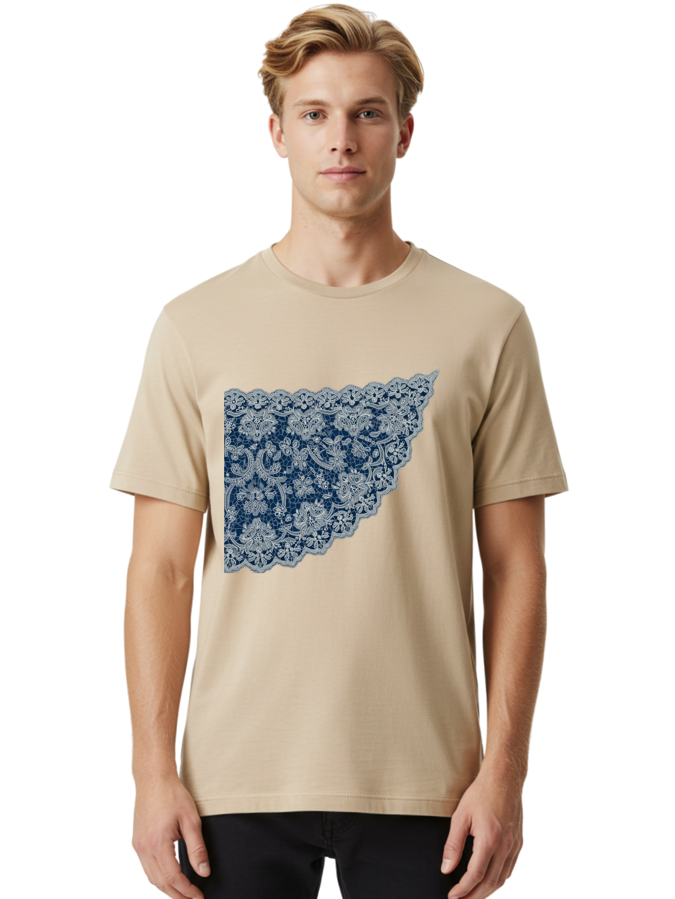 Floral-Lace Men'S Graphic Tee, 100% Cotton, Comfortable Casual Summer Wear, Machine Washable, Vintage Camera, Old Camera, Antique Camera, Black Camera, Classic Photography, Photography Equipment, Nostalgic Device, Film Camera, Camera Art Bag461