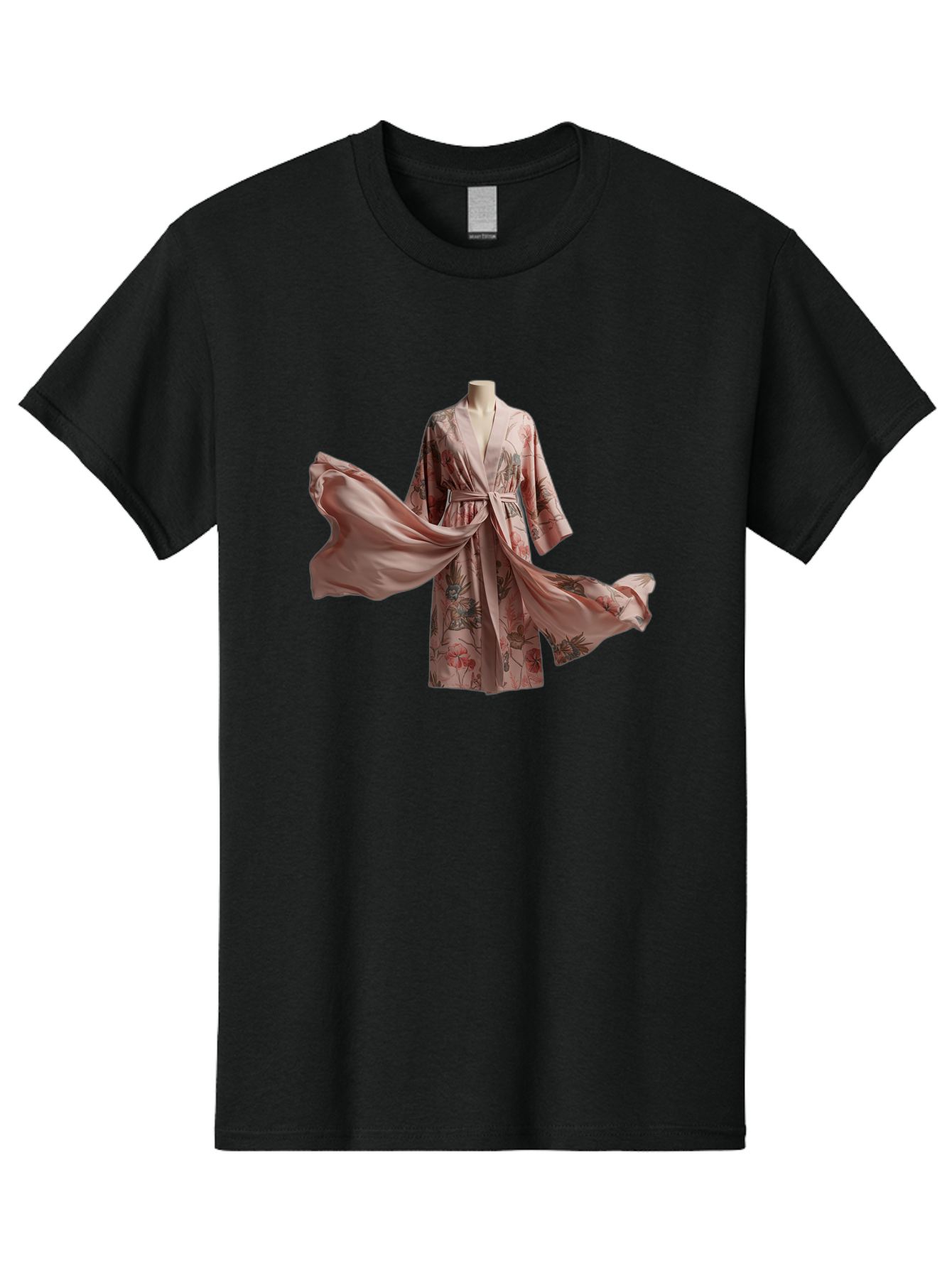 Floral-Robe Men'S Graphic Tee, 100% Cotton, Comfortable Casual Summer Wear, Machine Washable, Vintage Camera, Old Camera, Antique Camera, Black Camera, Classic Photography, Photography Equipment, Nostalgic Device, Film Camera, Camera Art Bag462