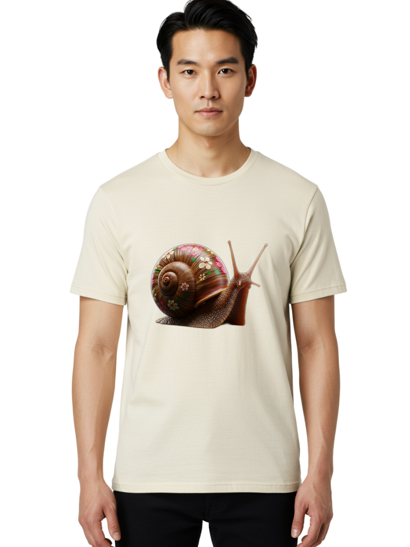 Floral-Snail-1 Men'S Graphic Tee, 100% Cotton, Comfortable Casual Summer Wear, Machine Washable, Vintage Camera, Old Camera, Antique Camera, Black Camera, Classic Photography, Photography Equipment, Nostalgic Device, Film Camera, Camera Art Bag463