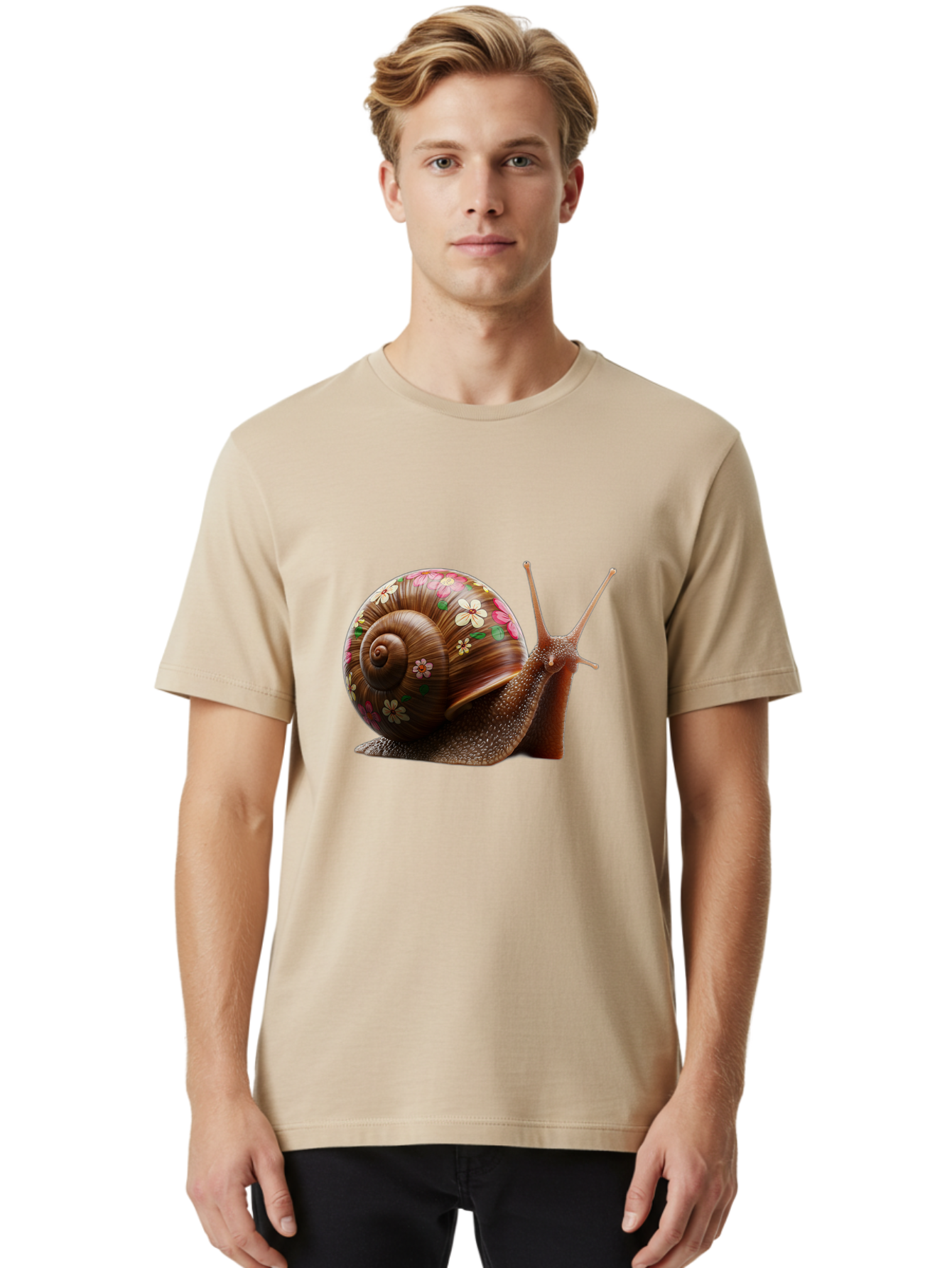 Floral-Snail-1 Men'S Graphic Tee, 100% Cotton, Comfortable Casual Summer Wear, Machine Washable, Vintage Camera, Old Camera, Antique Camera, Black Camera, Classic Photography, Photography Equipment, Nostalgic Device, Film Camera, Camera Art Bag463