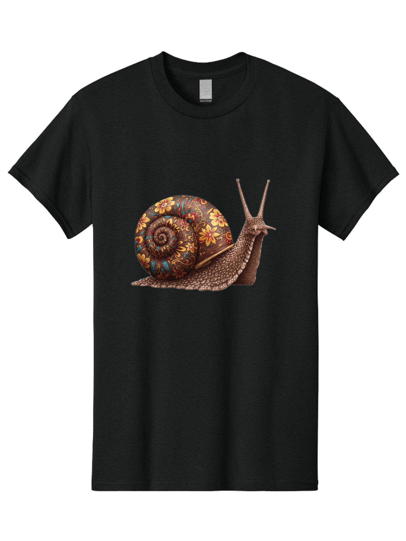Floral-Snail-2 Men'S Graphic Tee, 100% Cotton, Comfortable Casual Summer Wear, Machine Washable, Vintage Camera, Old Camera, Antique Camera, Black Camera, Classic Photography, Photography Equipment, Nostalgic Device, Film Camera, Camera Art Bag464
