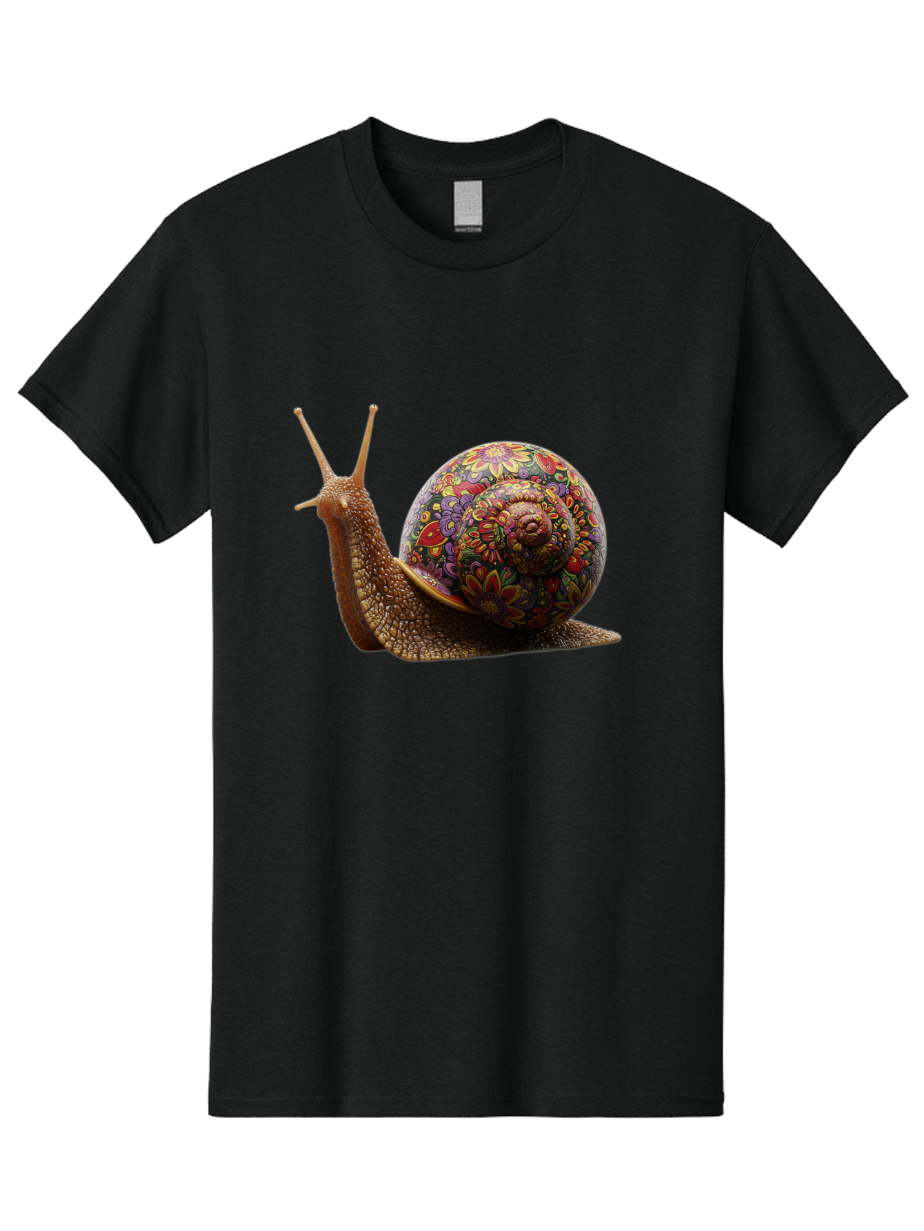 Floral-Snail-3 Men'S Graphic Tee, 100% Cotton, Comfortable Casual Summer Wear, Machine Washable, Vintage Camera, Old Camera, Antique Camera, Black Camera, Classic Photography, Photography Equipment, Nostalgic Device, Film Camera, Camera Art Bag465