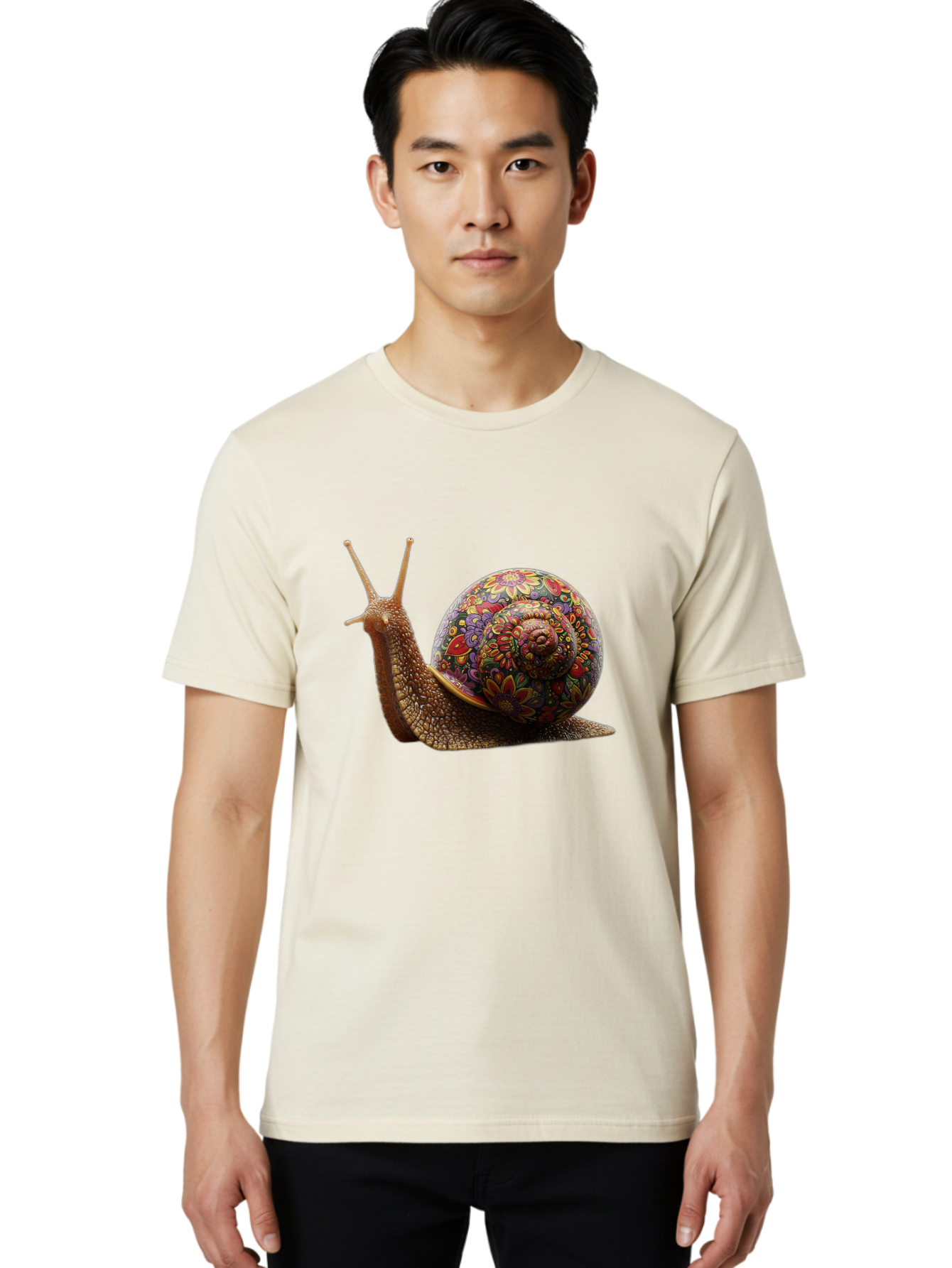 Floral-Snail-3 Men'S Graphic Tee, 100% Cotton, Comfortable Casual Summer Wear, Machine Washable, Vintage Camera, Old Camera, Antique Camera, Black Camera, Classic Photography, Photography Equipment, Nostalgic Device, Film Camera, Camera Art Bag465