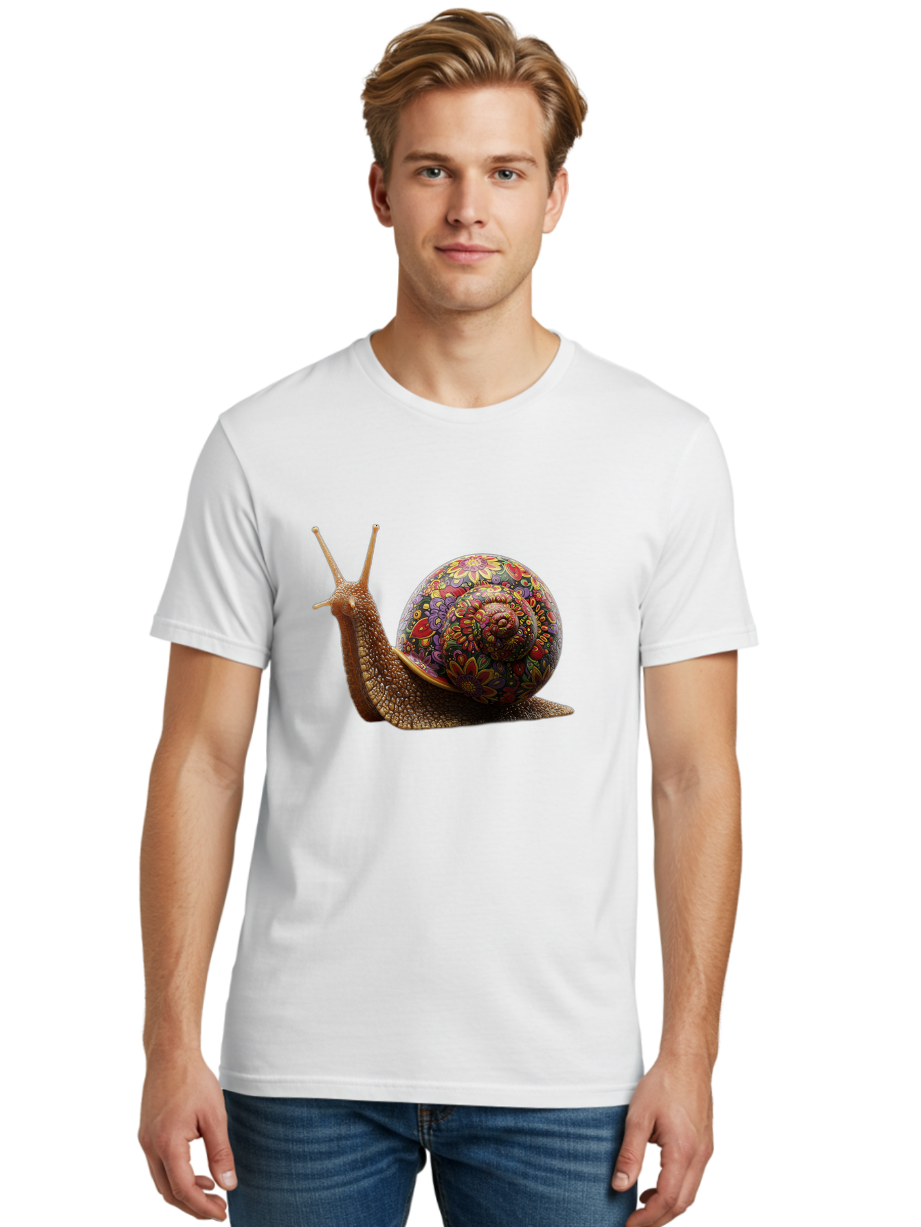 Floral-Snail-3 Men'S Graphic Tee, 100% Cotton, Comfortable Casual Summer Wear, Machine Washable, Vintage Camera, Old Camera, Antique Camera, Black Camera, Classic Photography, Photography Equipment, Nostalgic Device, Film Camera, Camera Art Bag465
