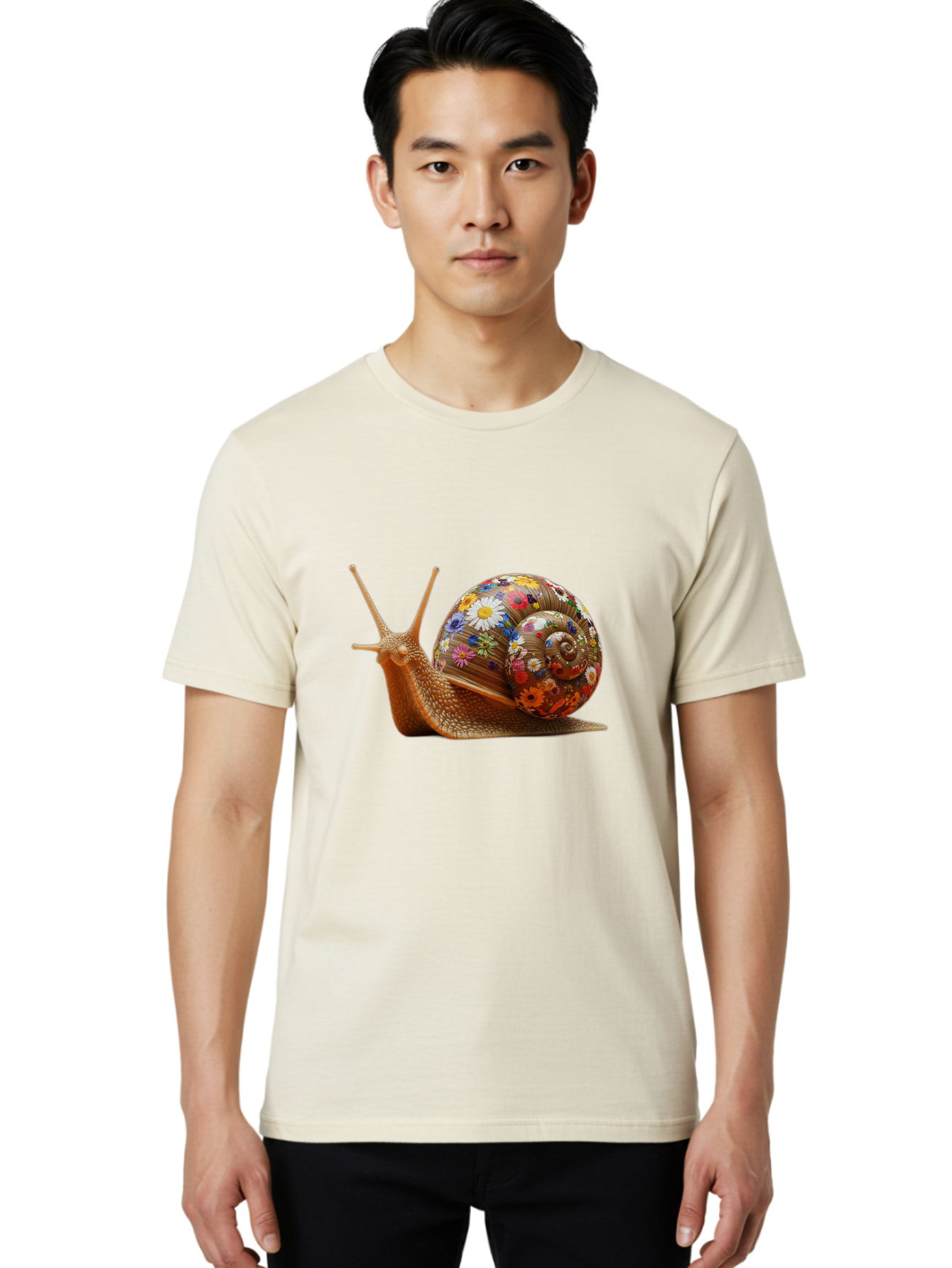 Floral-Snail-4 Men'S Graphic Tee, 100% Cotton, Comfortable Casual Summer Wear, Machine Washable, Vintage Camera, Old Camera, Antique Camera, Black Camera, Classic Photography, Photography Equipment, Nostalgic Device, Film Camera, Camera Art Bag466