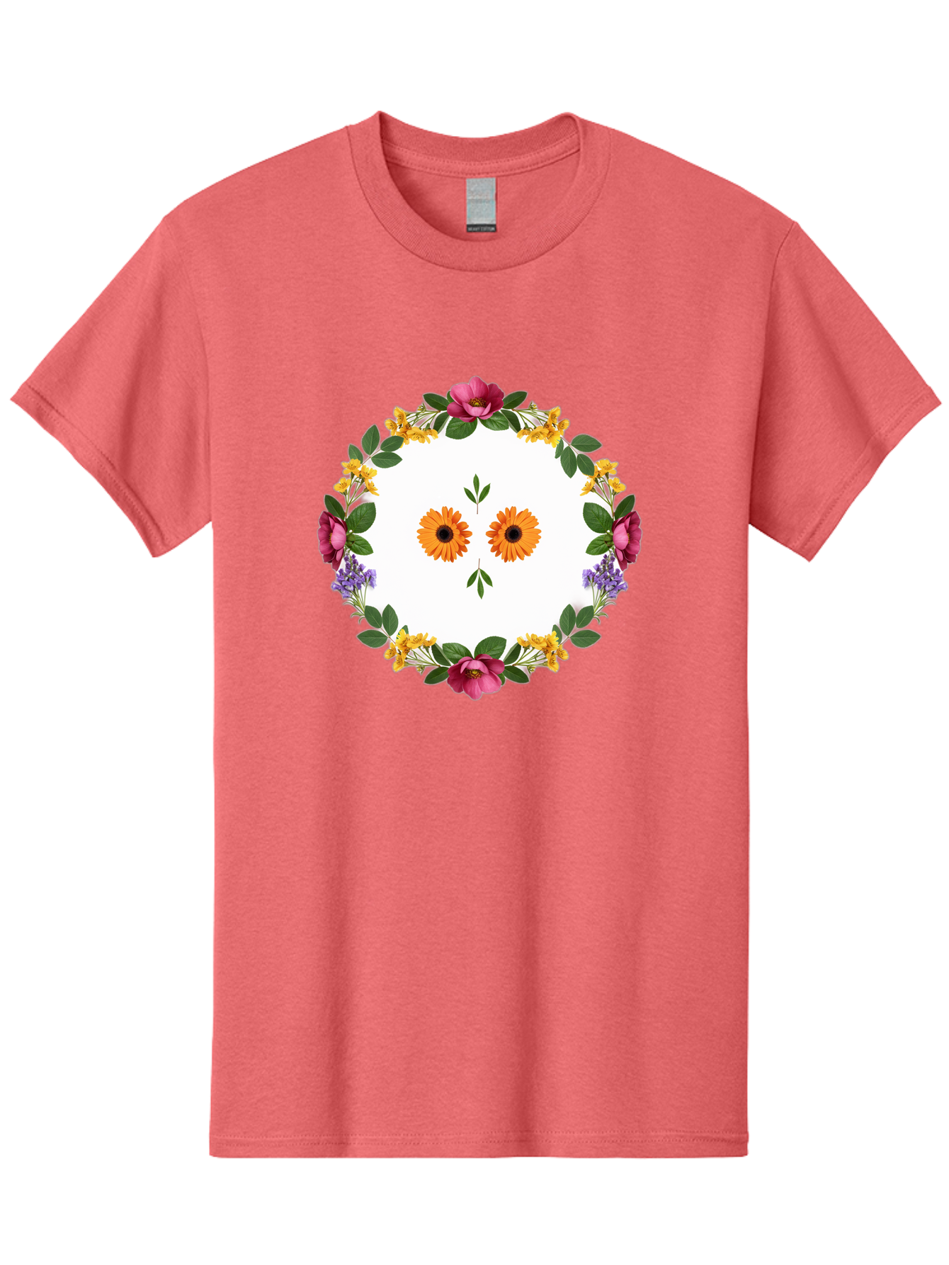 Floral-Wreath Men'S Graphic Tee, 100% Cotton, Comfortable Casual Summer Wear, Machine Washable, Vintage Camera, Old Camera, Antique Camera, Black Camera, Classic Photography, Photography Equipment, Nostalgic Device, Film Camera, Camera Art Bag468