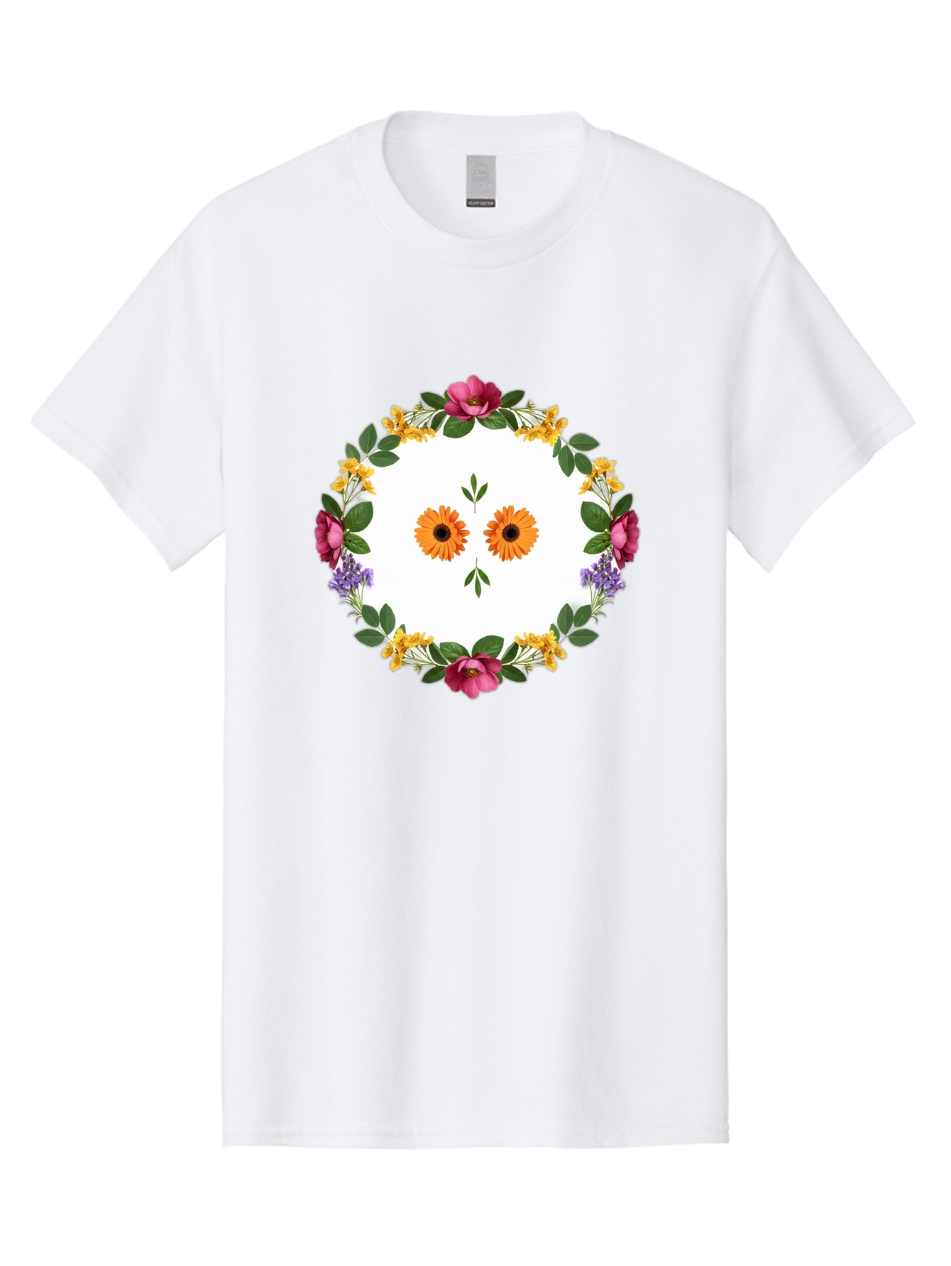 Floral-Wreath Men'S Graphic Tee, 100% Cotton, Comfortable Casual Summer Wear, Machine Washable, Vintage Camera, Old Camera, Antique Camera, Black Camera, Classic Photography, Photography Equipment, Nostalgic Device, Film Camera, Camera Art Bag468
