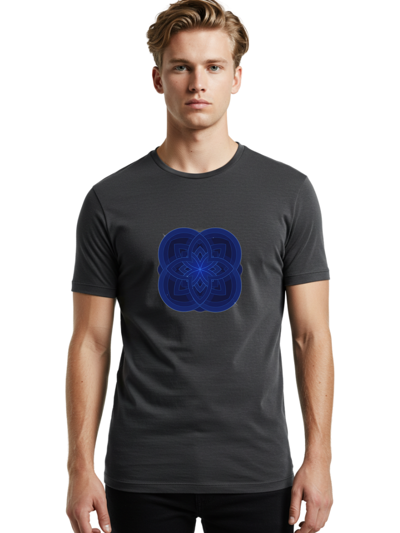 Flower-Mandala-Design Men'S Graphic Tee, 100% Cotton, Comfortable Casual Summer Wear, Machine Washable, Vintage Camera, Old Camera, Antique Camera, Black Camera, Classic Photography, Photography Equipment, Nostalgic Device, Film Camera, Bag471