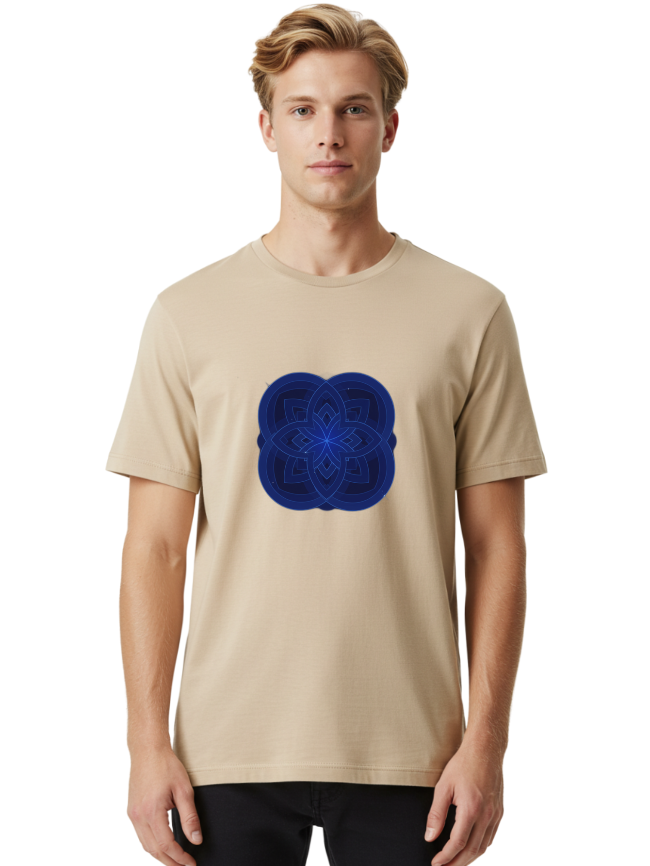 Flower-Mandala-Design Men'S Graphic Tee, 100% Cotton, Comfortable Casual Summer Wear, Machine Washable, Vintage Camera, Old Camera, Antique Camera, Black Camera, Classic Photography, Photography Equipment, Nostalgic Device, Film Camera, Bag471