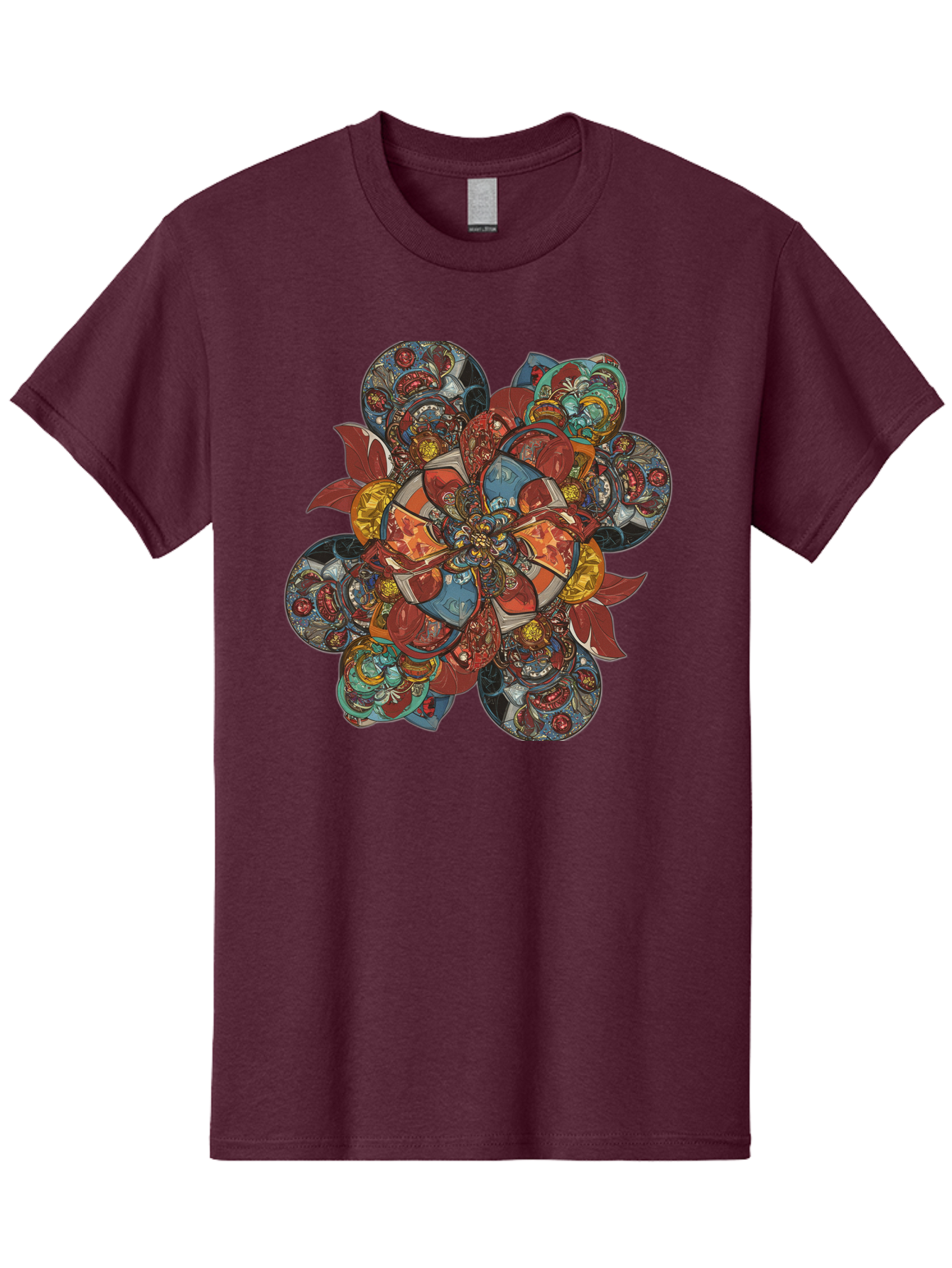 Flower-Mandala Men'S Graphic Tee, 100% Cotton, Comfortable Casual Summer Wear, Machine Washable, Vintage Camera, Old Camera, Antique Camera, Black Camera, Classic Photography, Photography Equipment, Nostalgic Device, Film Camera, Camera Art Bag472
