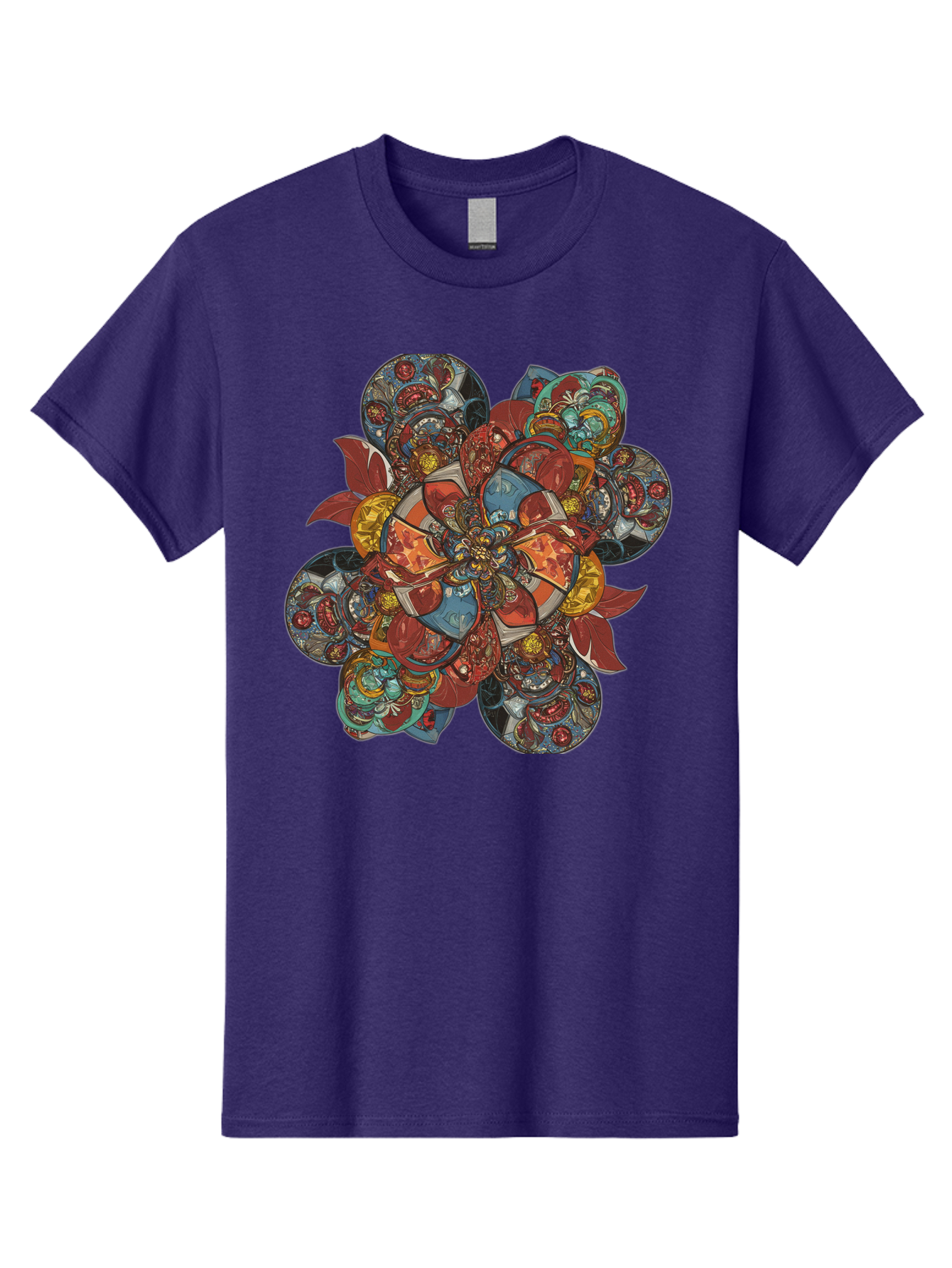 Flower-Mandala Men'S Graphic Tee, 100% Cotton, Comfortable Casual Summer Wear, Machine Washable, Vintage Camera, Old Camera, Antique Camera, Black Camera, Classic Photography, Photography Equipment, Nostalgic Device, Film Camera, Camera Art Bag472