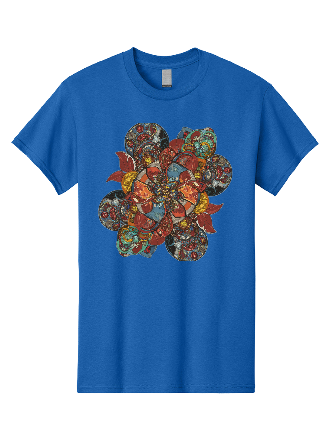 Flower-Mandala Men'S Graphic Tee, 100% Cotton, Comfortable Casual Summer Wear, Machine Washable, Vintage Camera, Old Camera, Antique Camera, Black Camera, Classic Photography, Photography Equipment, Nostalgic Device, Film Camera, Camera Art Bag472