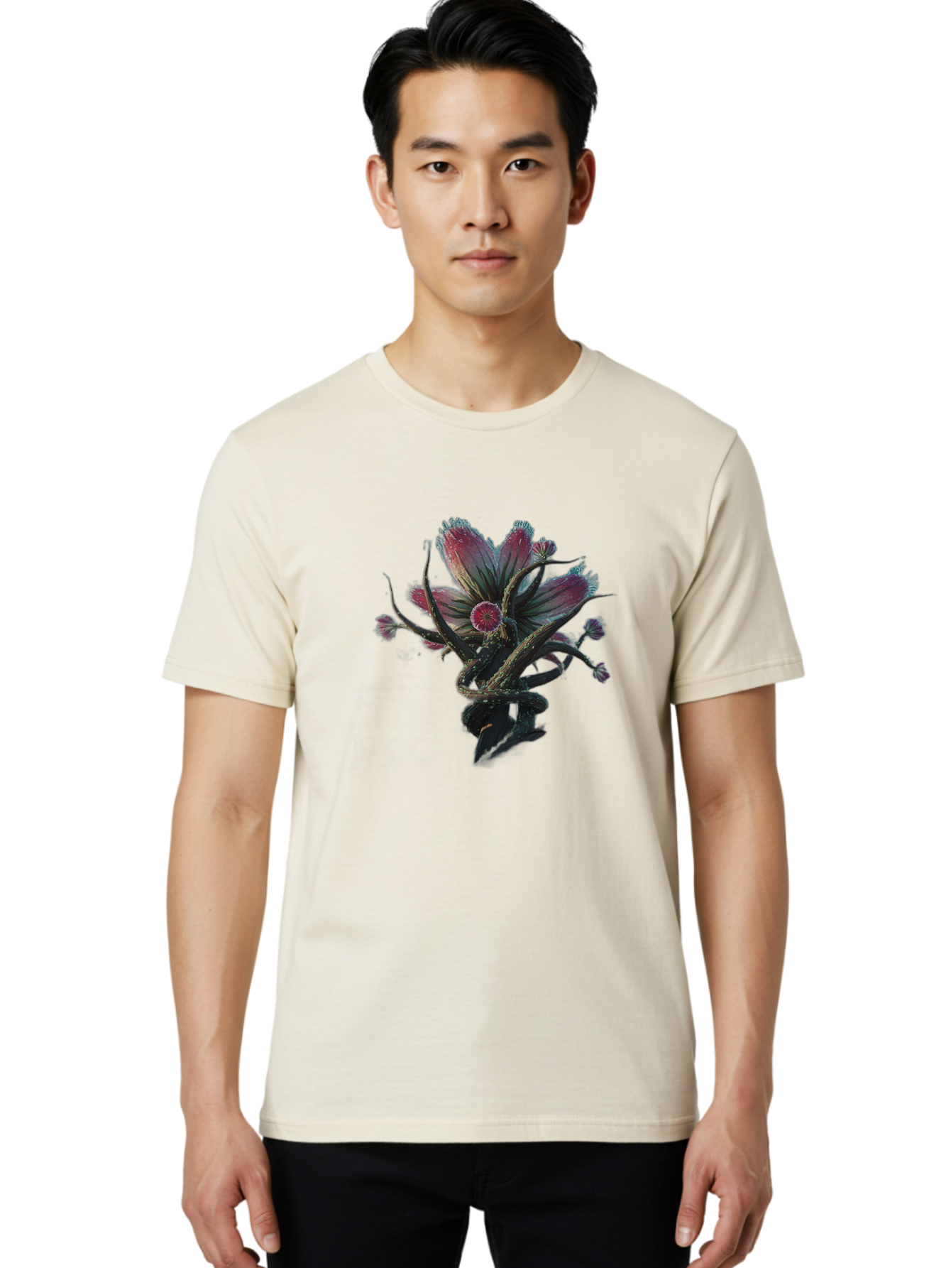 Flower Men'S Graphic Tee, 100% Cotton, Comfortable Casual Summer Wear, Machine Washable, Vintage Camera, Old Camera, Antique Camera, Black Camera, Classic Photography, Photography Equipment, Nostalgic Device, Film Camera, Camera Art Bag473