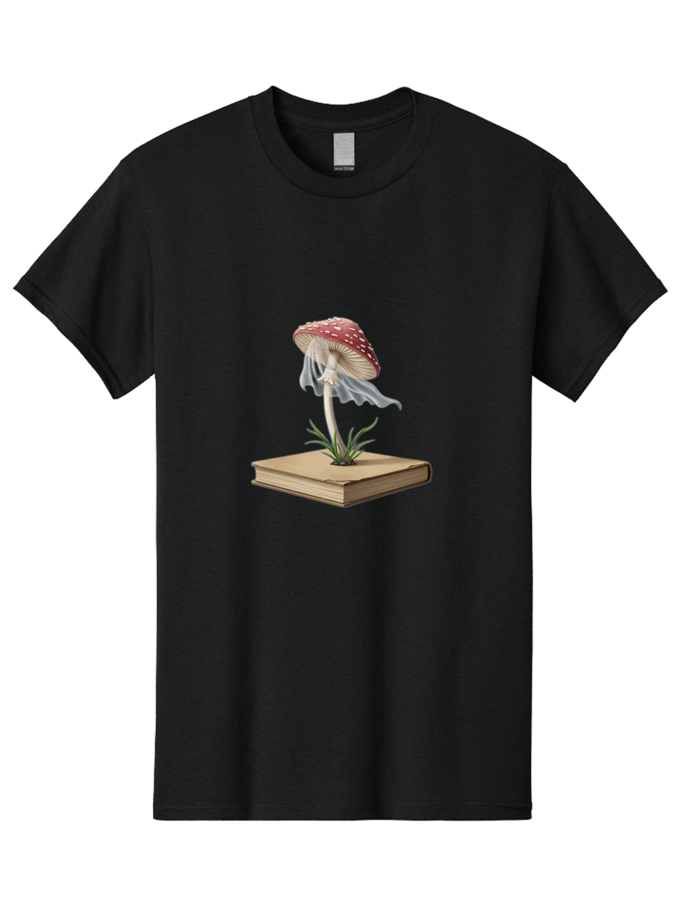 Fly-Agaric-Mushroom-On-Book Men'S Graphic Tee, 100% Cotton, Comfortable Casual Summer Wear, Machine Washable, Vintage Camera, Old Camera, Antique Camera, Black Camera, Classic Photography, Photography Equipment, Nostalgic Device, Film Camera, Bag474