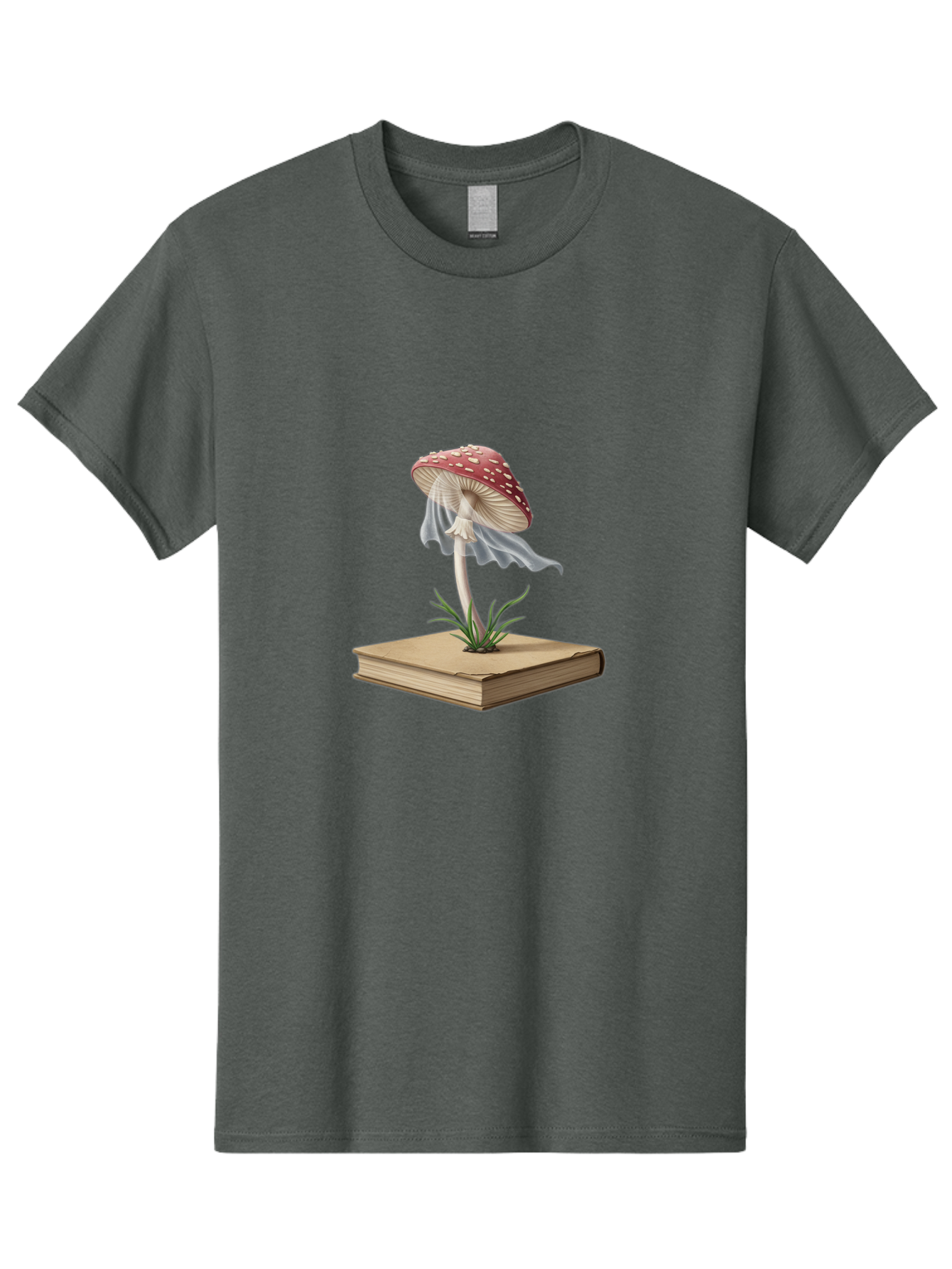 Fly-Agaric-Mushroom-On-Book Men'S Graphic Tee, 100% Cotton, Comfortable Casual Summer Wear, Machine Washable, Vintage Camera, Old Camera, Antique Camera, Black Camera, Classic Photography, Photography Equipment, Nostalgic Device, Film Camera, Bag474