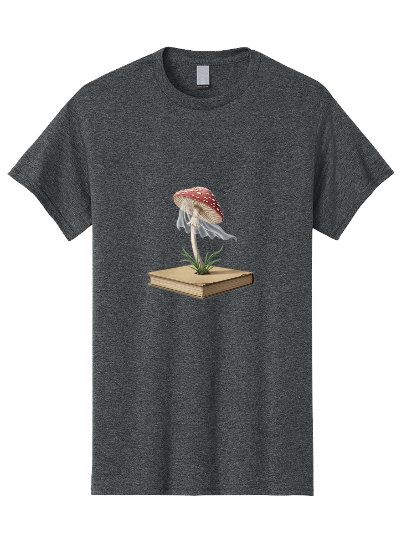Fly-Agaric-Mushroom-On-Book Men'S Graphic Tee, 100% Cotton, Comfortable Casual Summer Wear, Machine Washable, Vintage Camera, Old Camera, Antique Camera, Black Camera, Classic Photography, Photography Equipment, Nostalgic Device, Film Camera, Bag474