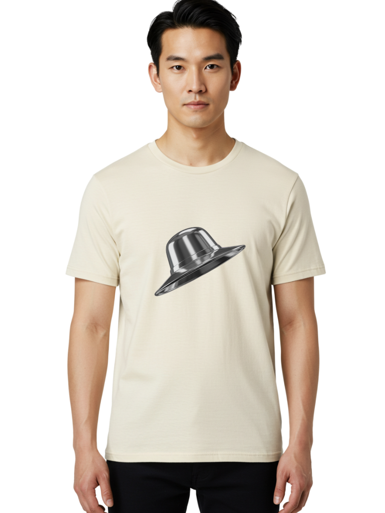 Flying-Saucer Men'S Graphic Tee, 100% Cotton, Comfortable Casual Summer Wear, Machine Washable, Vintage Camera, Old Camera, Antique Camera, Black Camera, Classic Photography, Photography Equipment, Nostalgic Device, Film Camera, Camera Art Bag477