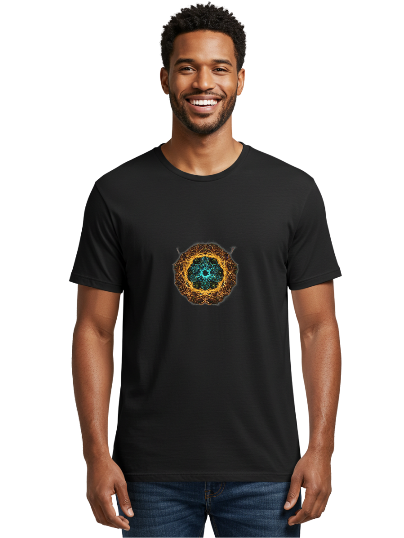Fractal-Circle Men'S Graphic Tee, 100% Cotton, Comfortable Casual Summer Wear, Machine Washable, Vintage Camera, Old Camera, Antique Camera, Black Camera, Classic Photography, Photography Equipment, Nostalgic Device, Film Camera, Camera Art Bag489