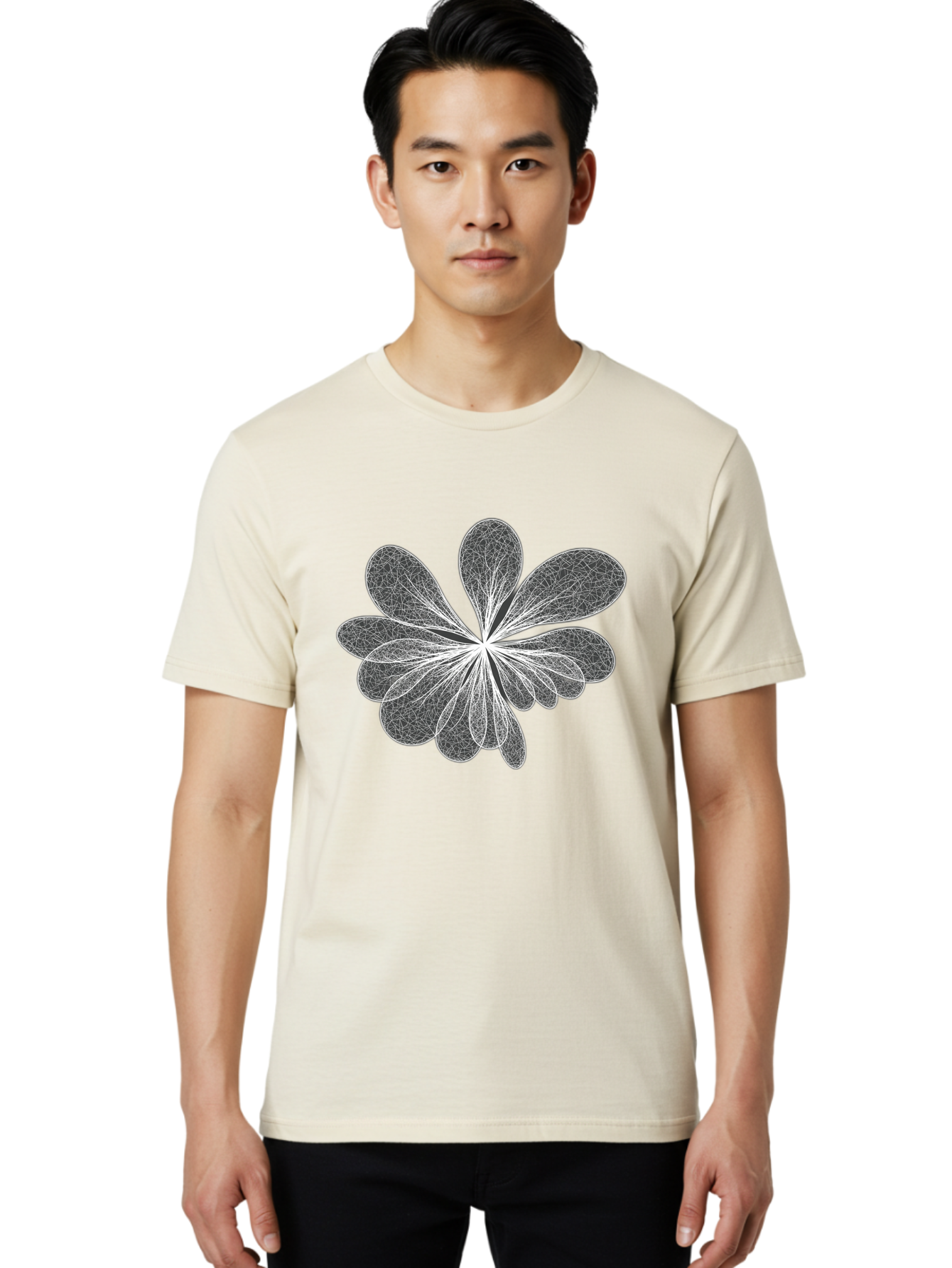 Fractal-Flower Men'S Graphic Tee, 100% Cotton, Comfortable Casual Summer Wear, Machine Washable, Vintage Camera, Old Camera, Antique Camera, Black Camera, Classic Photography, Photography Equipment, Nostalgic Device, Film Camera, Camera Art Bag492