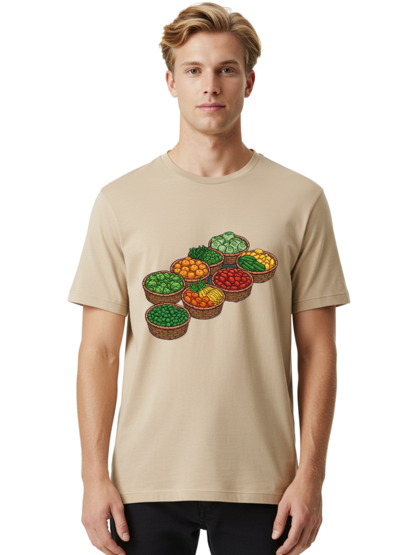 Fruit-And-Vegetables Men'S Graphic Tee, 100% Cotton, Comfortable Casual Summer Wear, Machine Washable, Vintage Camera, Old Camera, Antique Camera, Black Camera, Classic Photography, Photography Equipment, Nostalgic Device, Film Camera, Bag499