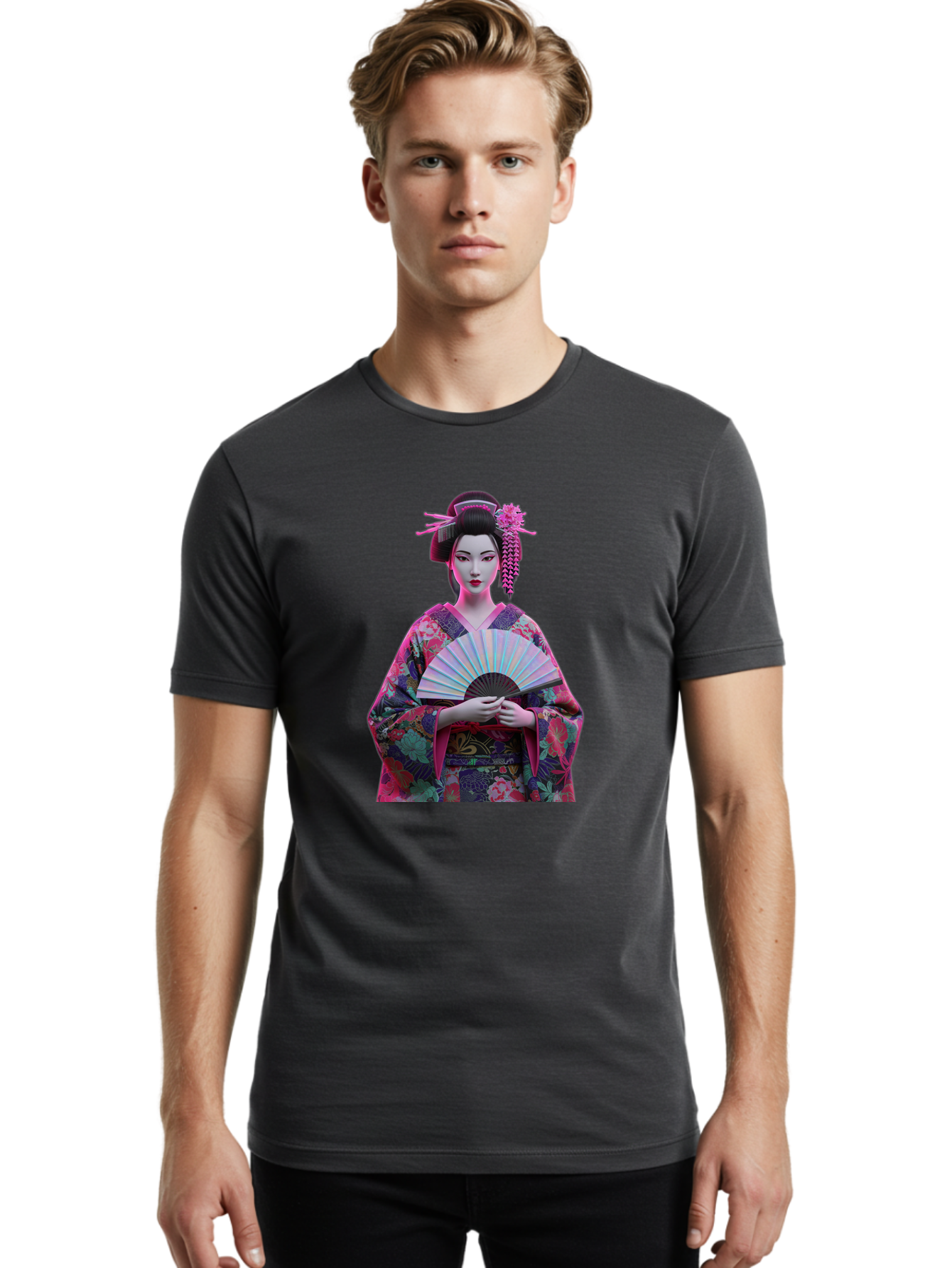 Geisha Men'S Graphic Tee, 100% Cotton, Comfortable Casual Summer Wear, Machine Washable, Vintage Camera, Old Camera, Antique Camera, Black Camera, Classic Photography, Photography Equipment, Nostalgic Device, Film Camera, Camera Art Bag514