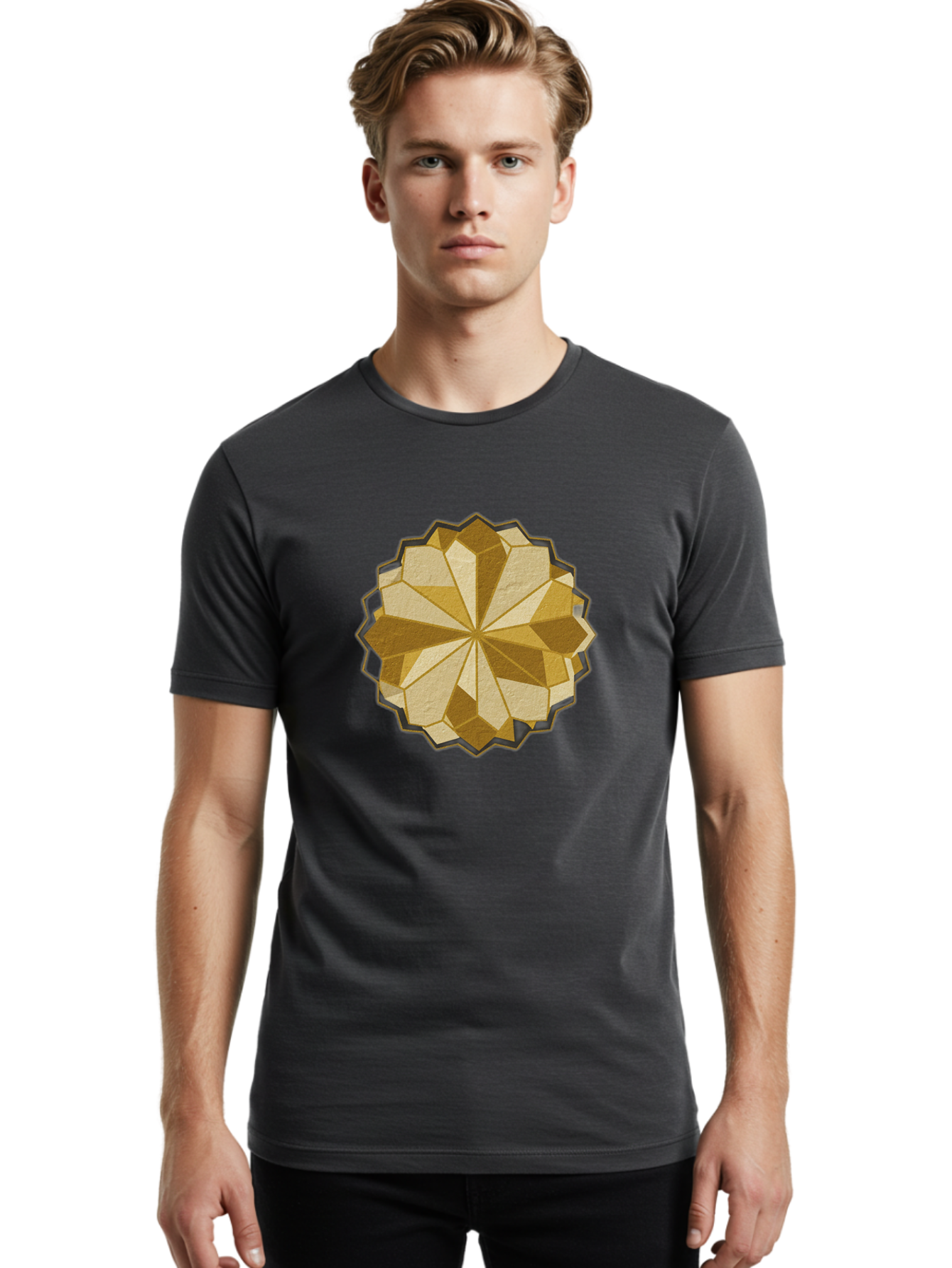 Geometric-Flower Men'S Graphic Tee, 100% Cotton, Comfortable Casual Summer Wear, Machine Washable, Vintage Camera, Old Camera, Antique Camera, Black Camera, Classic Photography, Photography Equipment, Nostalgic Device, Film Camera, Camera Art Bag516