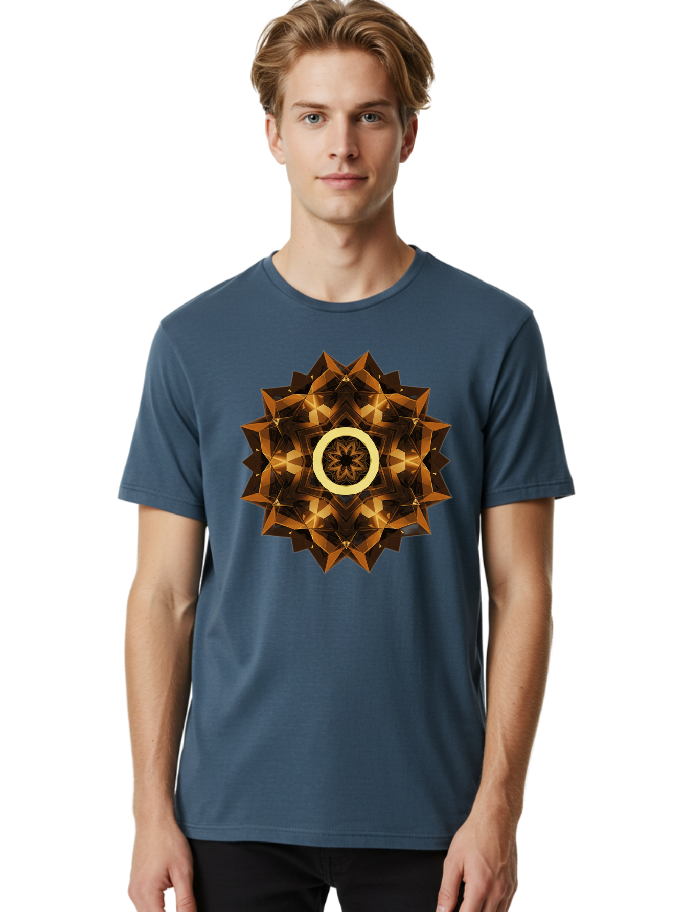 Geometric-Mandala-1 Men'S Graphic Tee, 100% Cotton, Comfortable Casual Summer Wear, Machine Washable, Vintage Camera, Old Camera, Antique Camera, Black Camera, Classic Photography, Photography Equipment, Nostalgic Device, Film Camera, Bag517