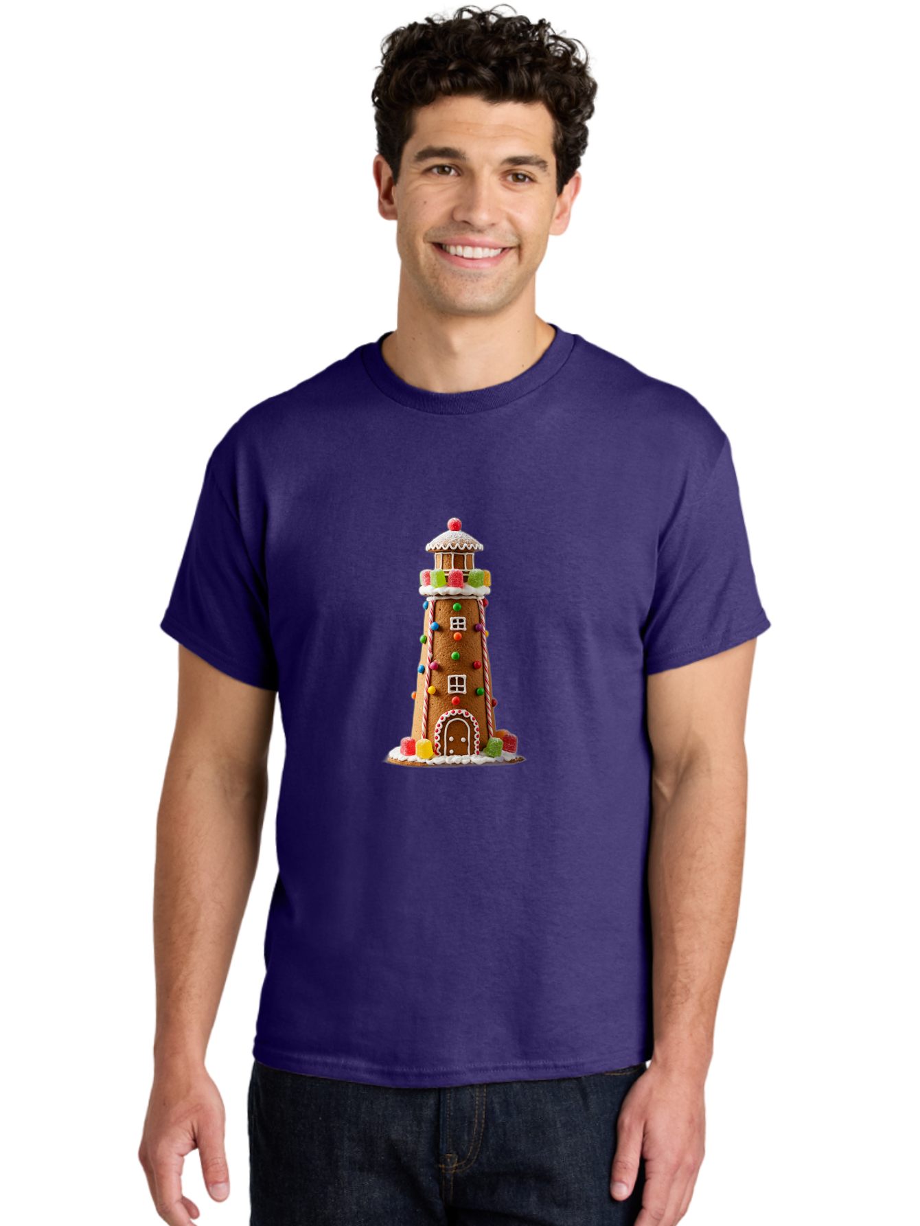 Gingerbread-Lighthouse Men'S Graphic Tee, 100% Cotton, Comfortable Casual Summer Wear, Machine Washable, Vintage Camera, Old Camera, Antique Camera, Black Camera, Classic Photography, Photography Equipment, Nostalgic Device, Film Camera, Bag528